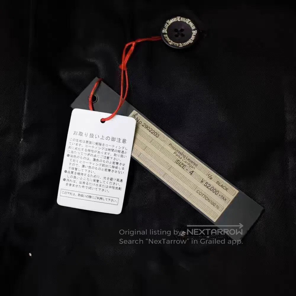 Roen Black Hooded Button-Up Heavy Coat XL. Size US XL / EU 56 / 4 - 5 Thumbnail