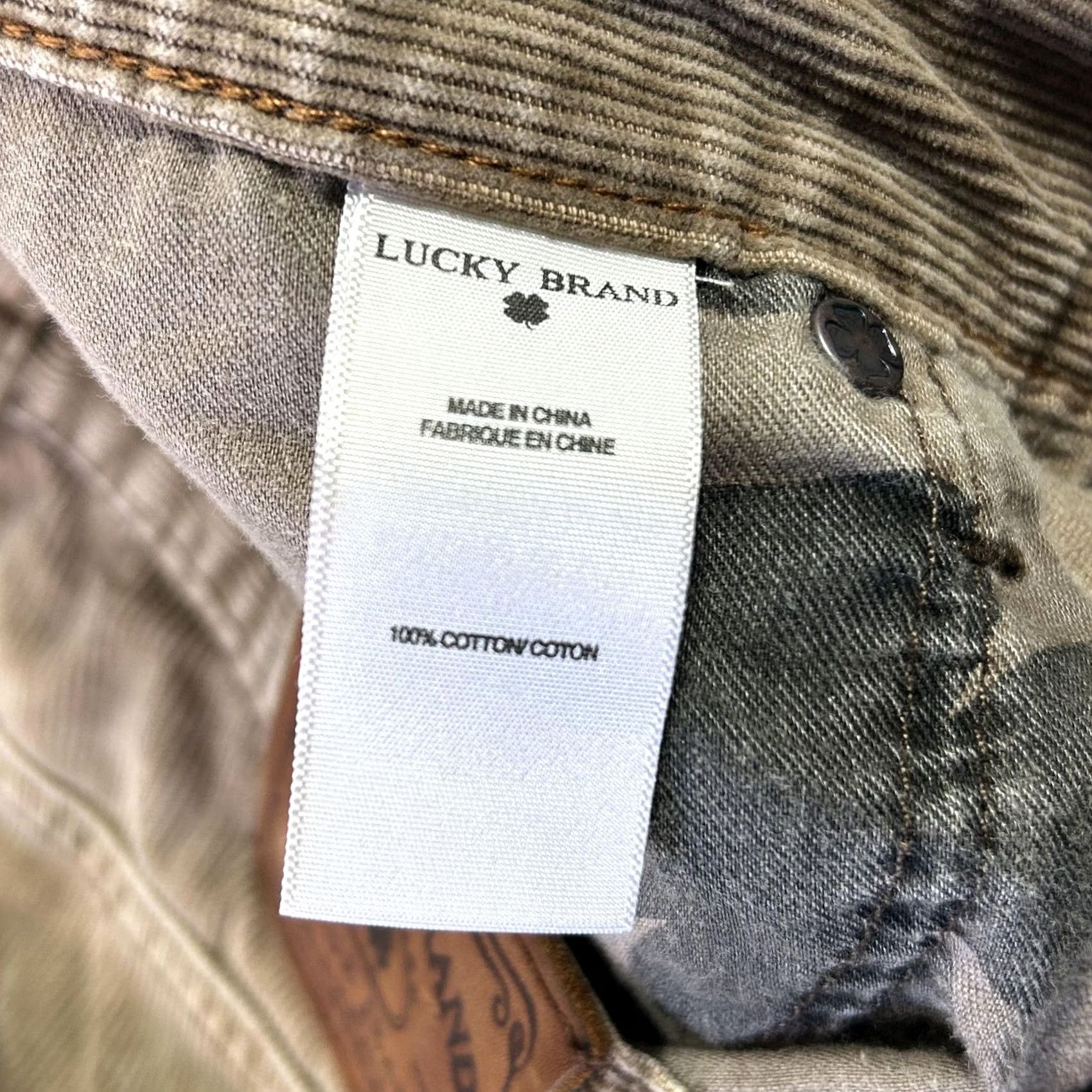 Lucky Brand Lucky Brand 221 Original Straight Pants Mens 34x32 Beige Corduroy Khakis Casual 5-Pocket Size US 34 / EU 50 - 6 Thumbnail
