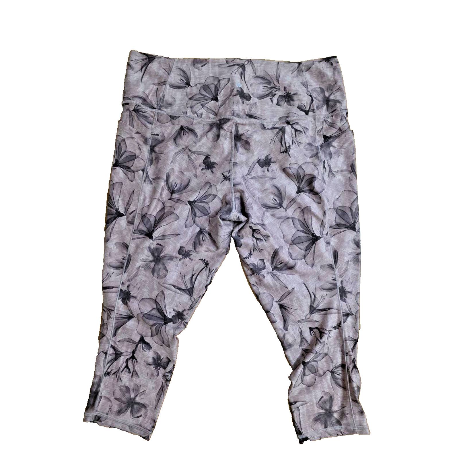 Athleta Athleta Pocket Tight Yoga Leggings Pink Floral 3X A001268 Size 42" / US 20 - 7 Thumbnail