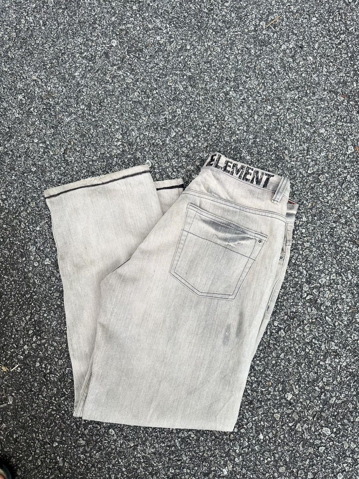 Vintage 👹Vintage THRASHED Element Baggy Gray Jeans Size US 32 / EU 48 - 11 Thumbnail
