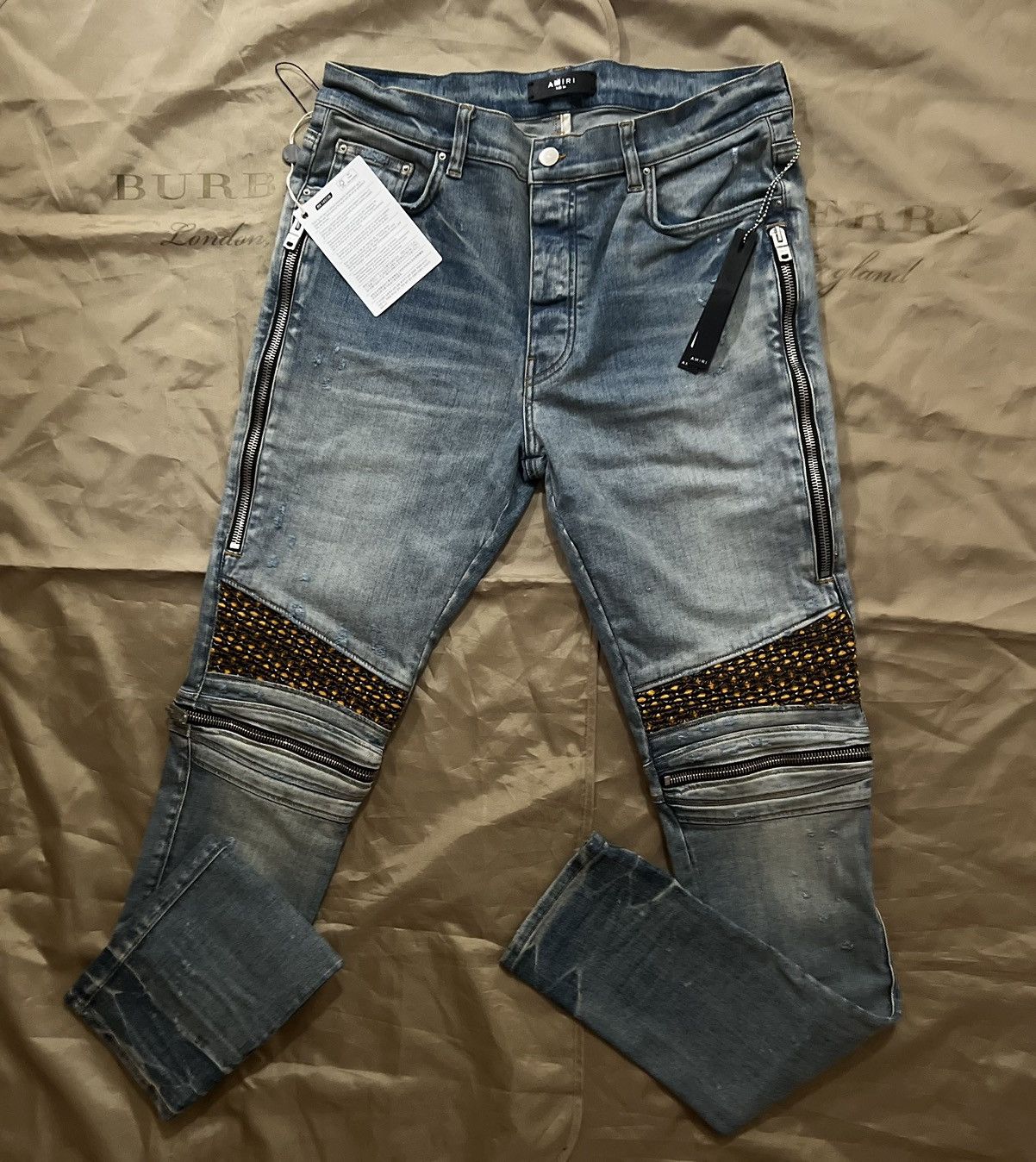 Amiri Amiri Amiri Velvet PJ MX2 Denim Jeans size 36 $2300 Size US 36 / EU 52 - 1 Thumbnail