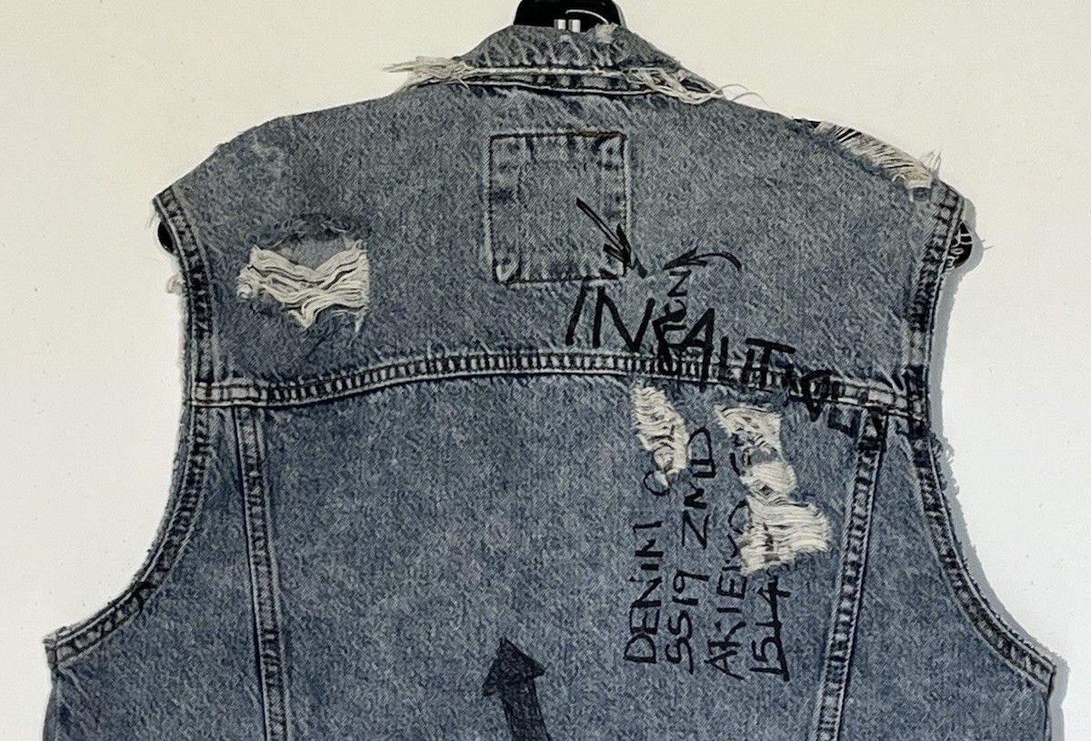 Other Zara Distressed Denim Graffiti Jean Sleeveless Jacket Vest Size US S / EU 44-46 / 1 - 10 Thumbnail