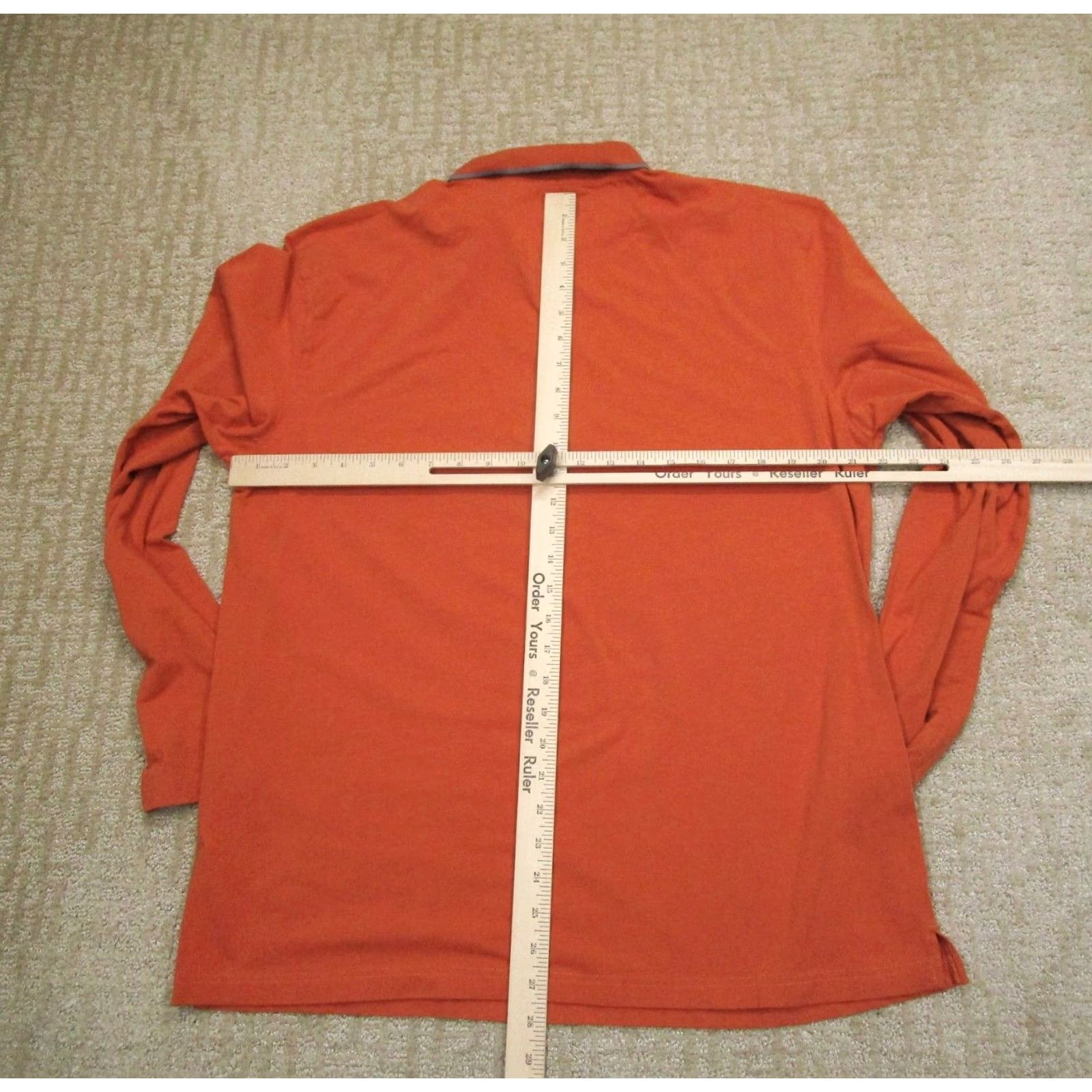 Vintage Coolibar Polo Shirt Men XL Orange Long Sleeve UV Performance Wicking Shirt Size US XL / EU 56 / 4 - 4 Thumbnail