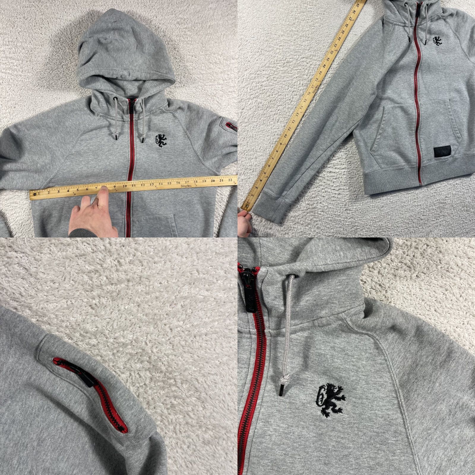 Nike Nike Lebron James Hoodie Mens Medium Gray Full Zip 2011 Basketball Sweatshirt Size US M / EU 48-50 / 2 - 8 Thumbnail