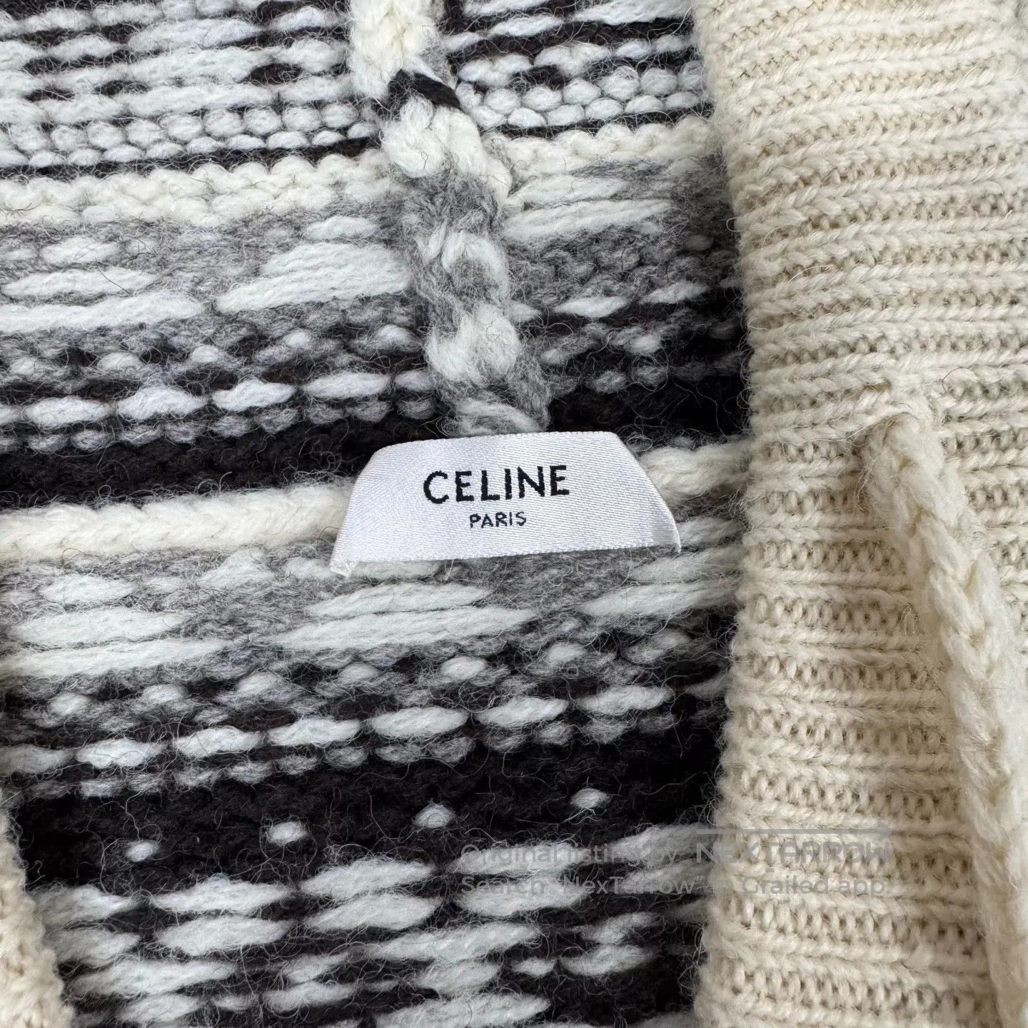Celine CELINE Fair Island ethnic-style pattern with V-neck Knitte Size US M / EU 48-50 / 2 - 5 Thumbnail
