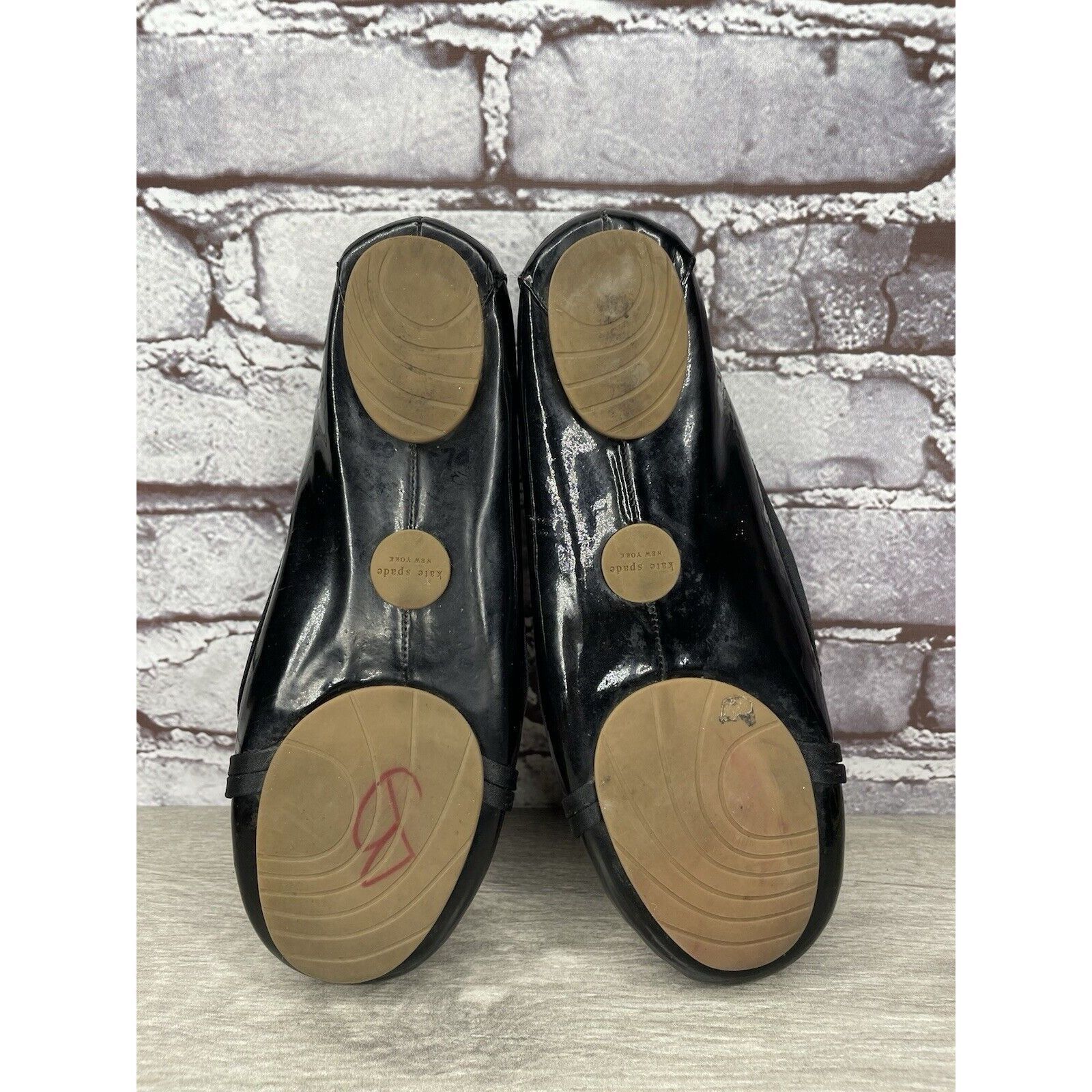Kate Spade Kate Spade Black Patent Leather Slip On Bow Ballet Flats Sho Size US 6 / IT 36 - 15 Thumbnail