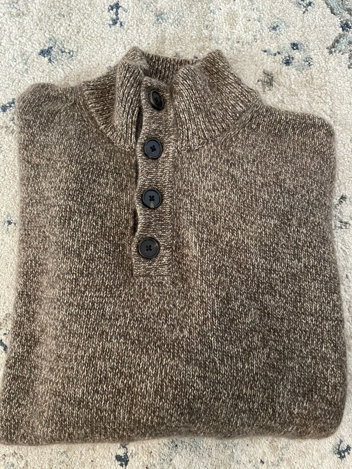 Neiman Marcus Suede Trim Multi-Ply Cashmere Jumper Size US XL / EU 56 / 4 - 3 Thumbnail