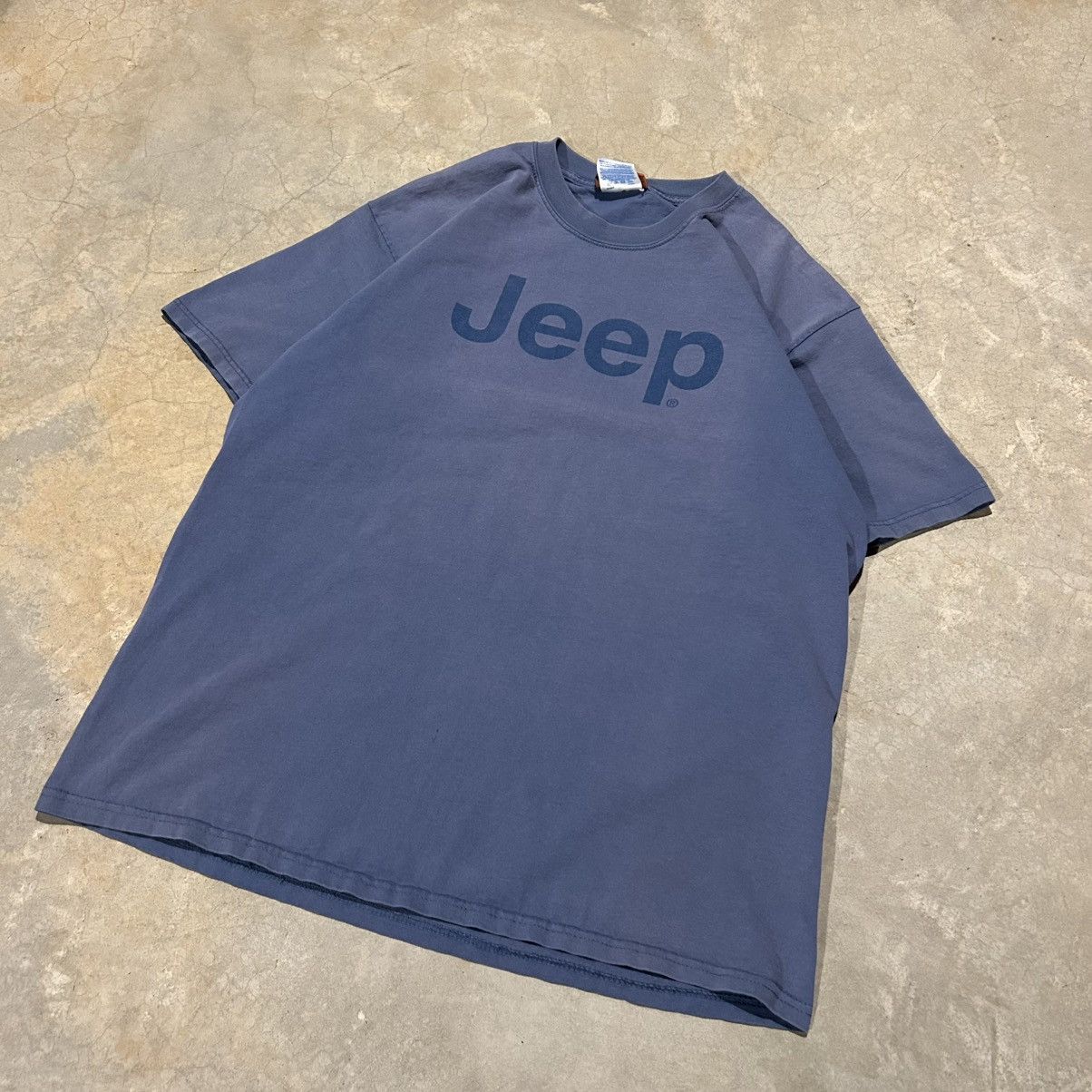 Jeep × Vintage Crazy Vintage 90s Jeep Sunfaded Tee Blue Essential Rare Size US XL / EU 56 / 4 - 2 Thumbnail