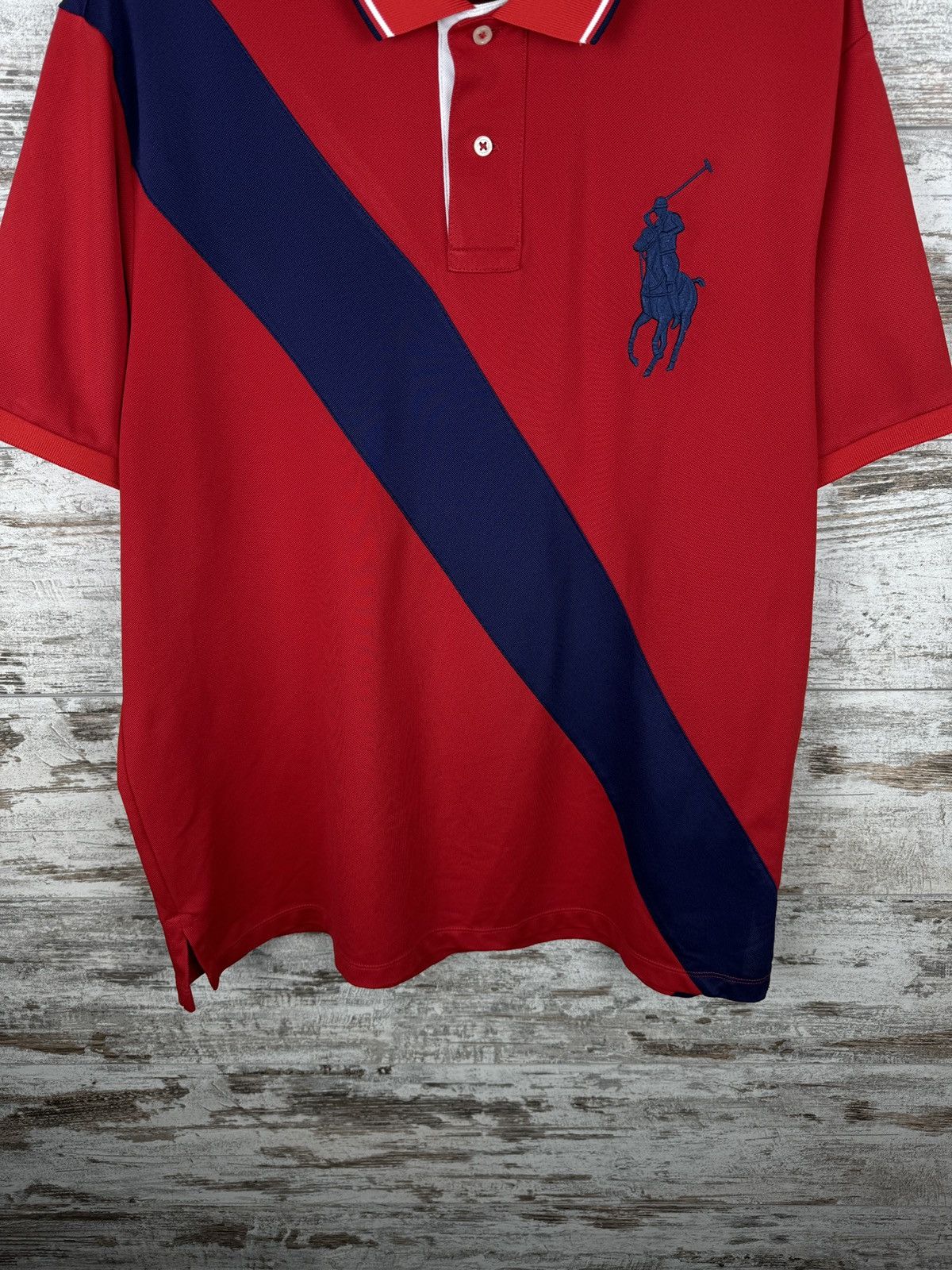 Polo Ralph Lauren × Vintage Mens Vintage Polo Ralph Lauren big logo polos rugby T-shirt Size US XL / EU 56 / 4 - 4 Thumbnail
