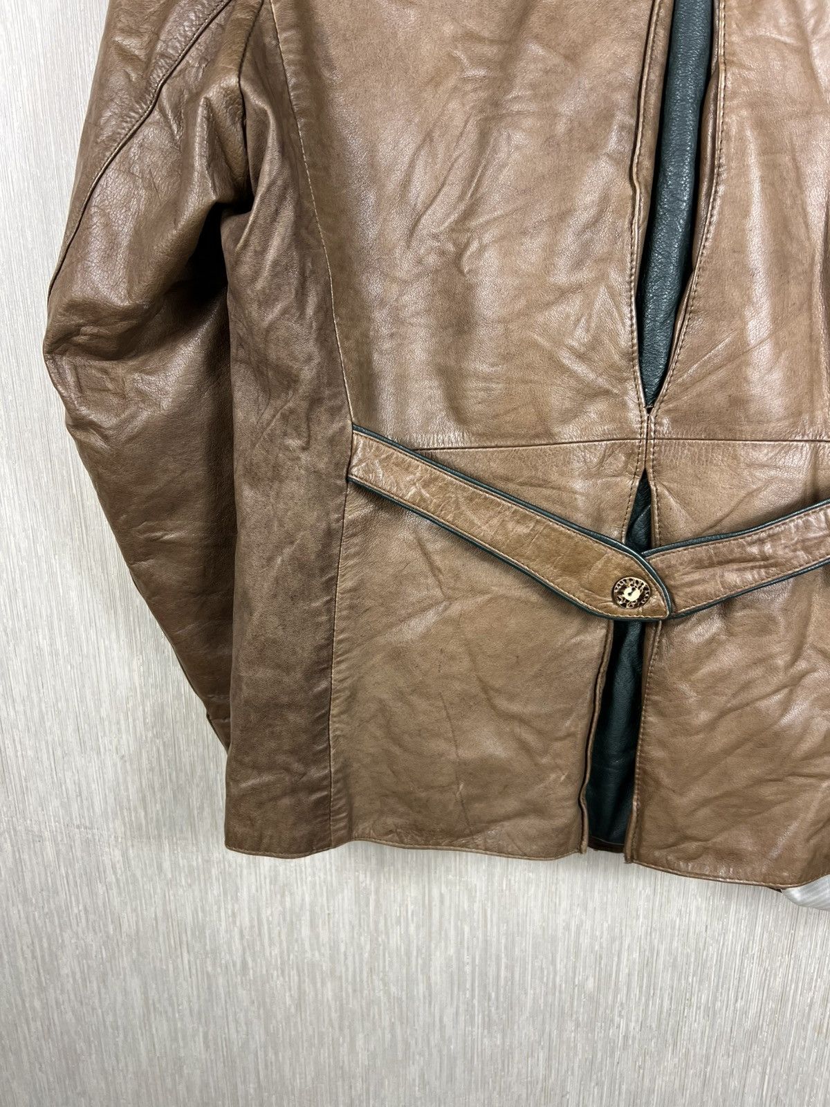 Vintage Vintage 70s genuine leather blazer jacket nordic retro Size US L / EU 52-54 / 3 - 20 Thumbnail