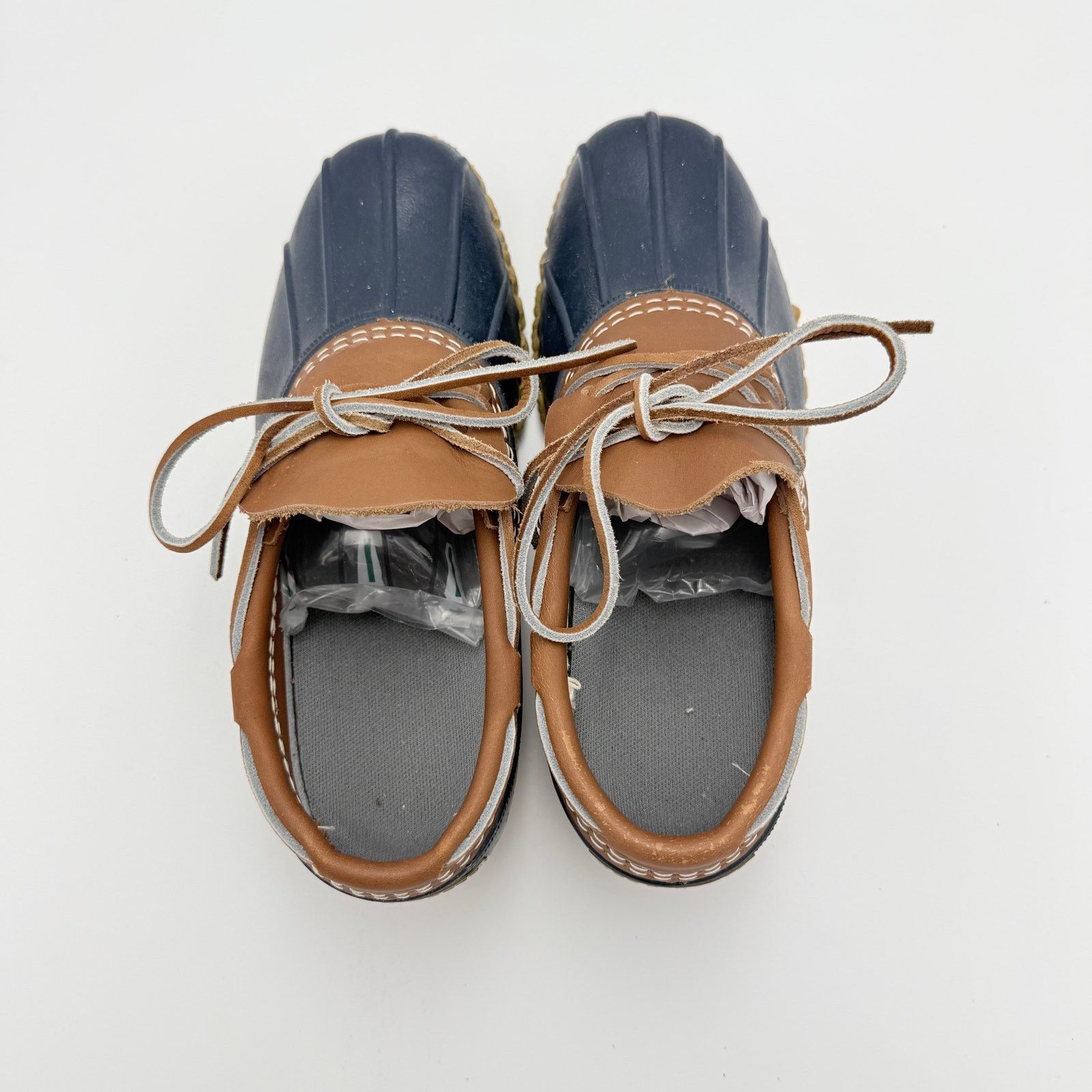 L.L. Bean L.L.Bean Rubber Gumshoe Bean Boots Navy/Tan Women's Size 8 Size US 8 / IT 38 - 3 Thumbnail