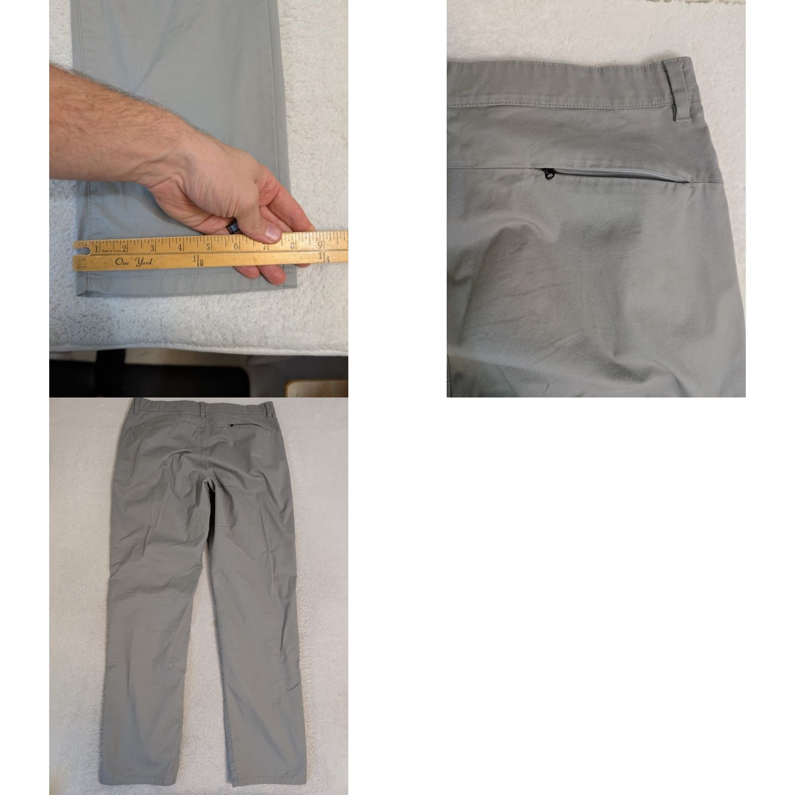 Vintage VINTAGE LL Bean Pants Mens 36X34 Grey Classic Fit Chino Zip Pockets Nylon Stretchy Size US 36 / EU 52 - 8 Thumbnail