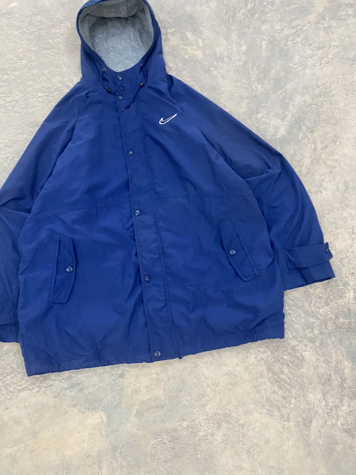 Nike VINTAGE 90s NIKE BIG SWOOSH BACKHIT WINDBREAKER JACKET BLUE Size US XXL / EU 58 / 5 - 6 Thumbnail
