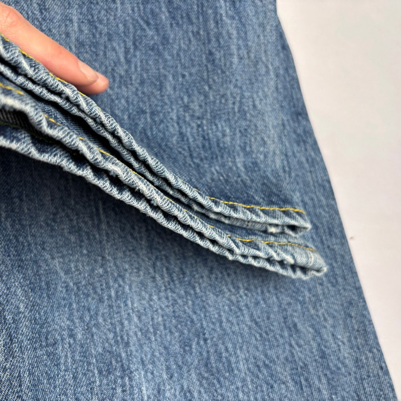 Sid Mashburn $185 Sid Mashburn Light Wash Denim 38x32 Slim Straight Jeans Size US 38 / EU 54 - 11 Thumbnail