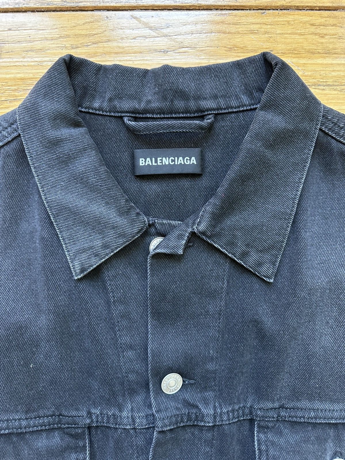 Balenciaga Balenciaga Logo Denim Jacket Size US L / EU 52-54 / 3 - 4 Thumbnail
