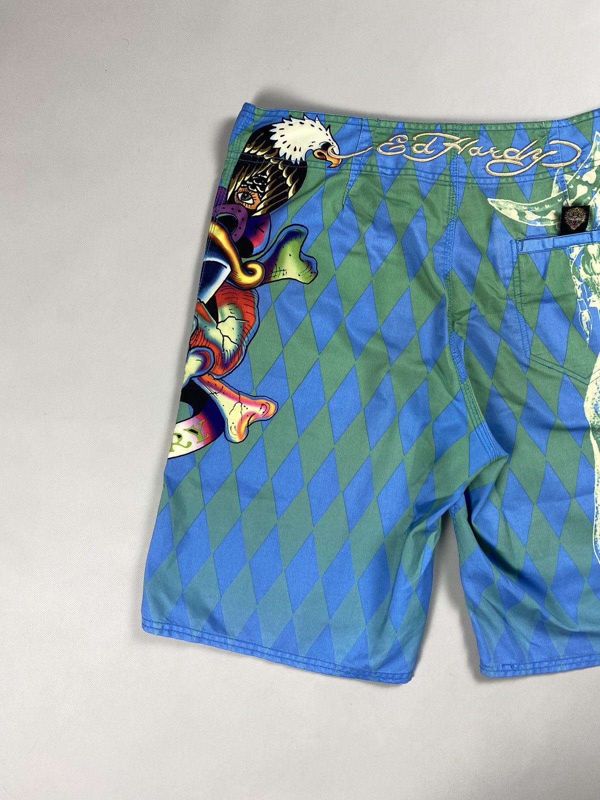 Ed Hardy Ed Hardy Y2K men’s overprinted surf swim shorts size ~ 32 Size US 32 / EU 48 - 19 Thumbnail