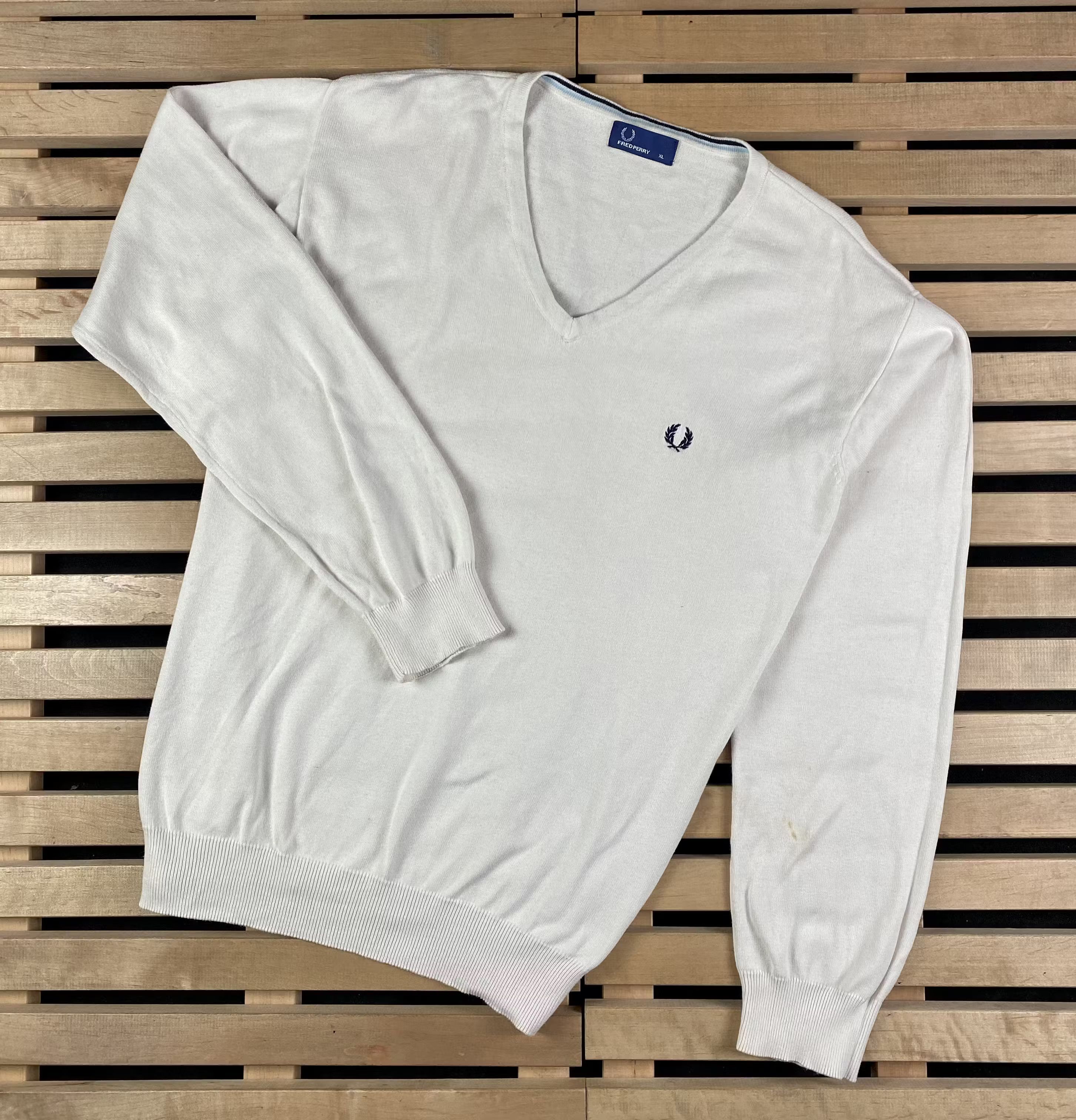 Fred Perry × Vintage Mens Long Sleeve Jumper Fred Perry Vintage Size XL Size US XL / EU 56 / 4 - 1 Thumbnail