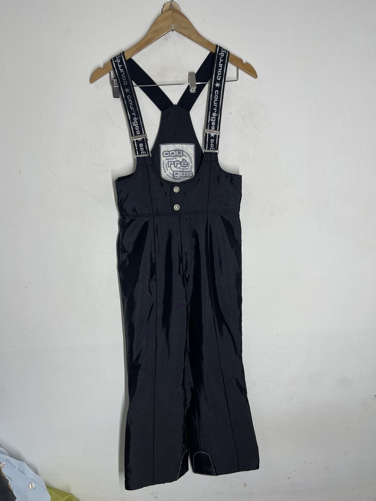 Courreges × Vintage VINTAGE BLACK COURREGES OVERALL SKI STREETWEAR Size US 30 / EU 46 - 3 Thumbnail