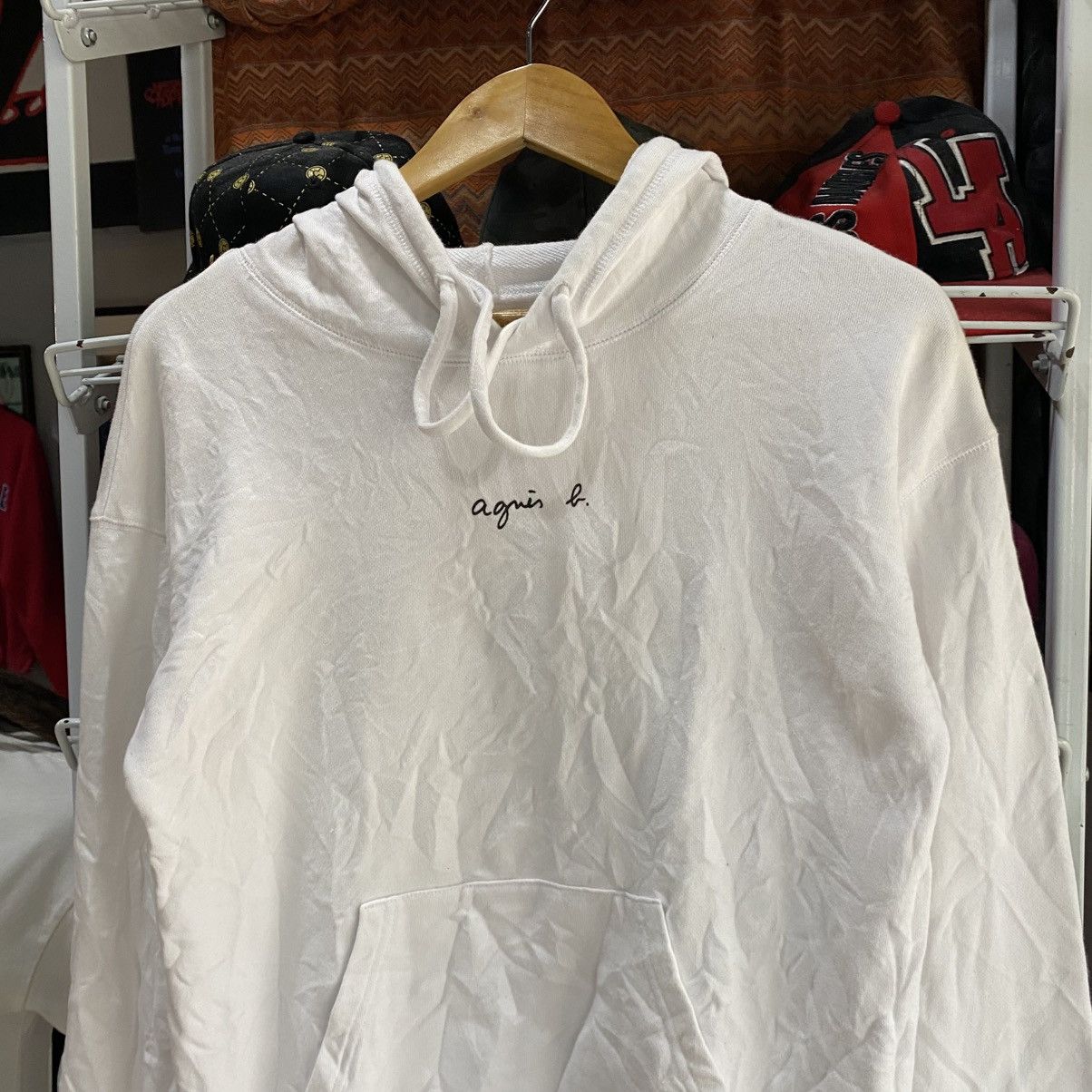 agnes b. Agnes B Paris Centre Logo Pullover Hoodie Size US S / EU 44-46 / 1 - 3 Thumbnail
