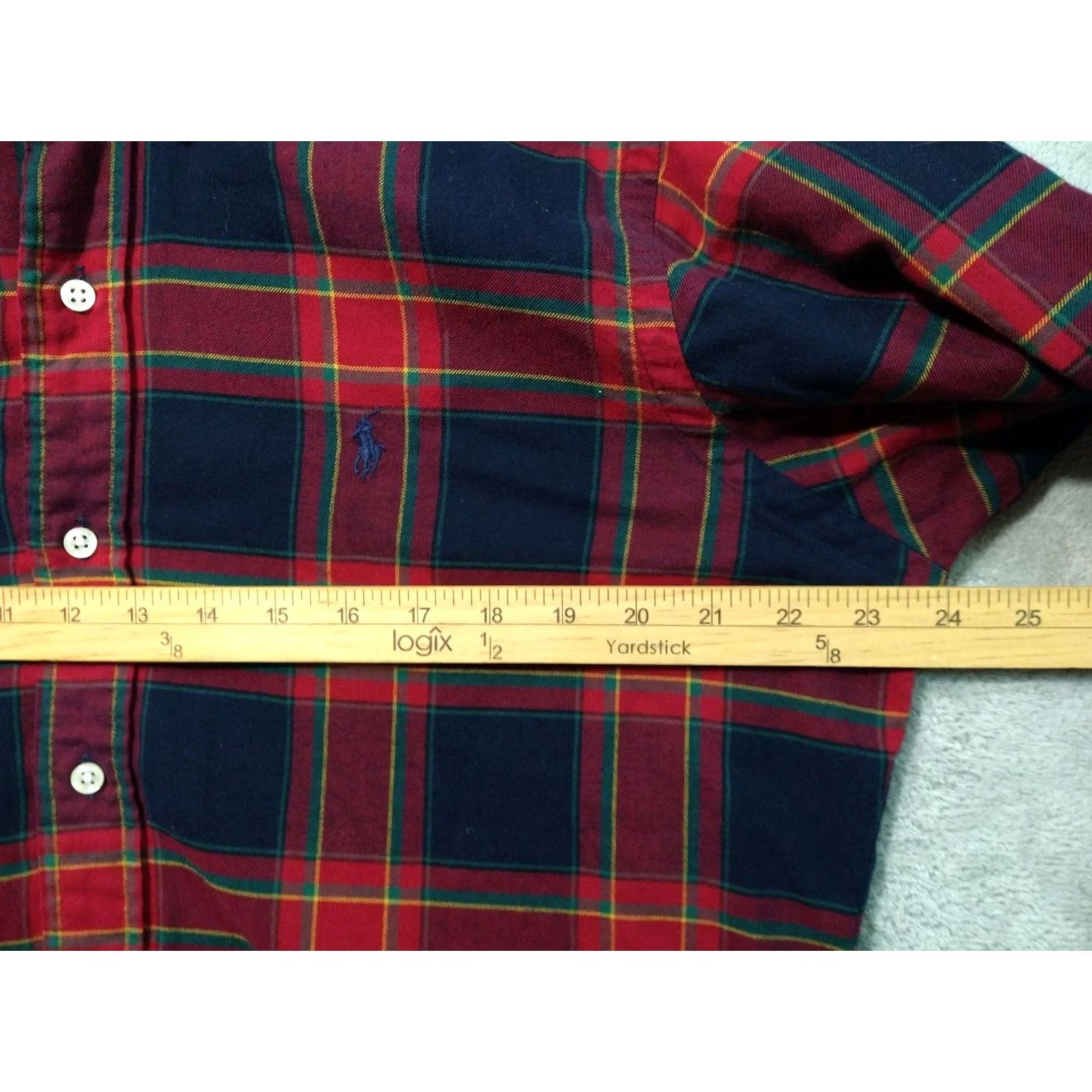 Ralph Lauren Ralph Lauren Shirt Mens Medium Plaid Flannel Button Down Long Sleeve Classic Fit Blue Cotton WINTER? Size US M / EU 48-50 / 2 - 5 Thumbnail