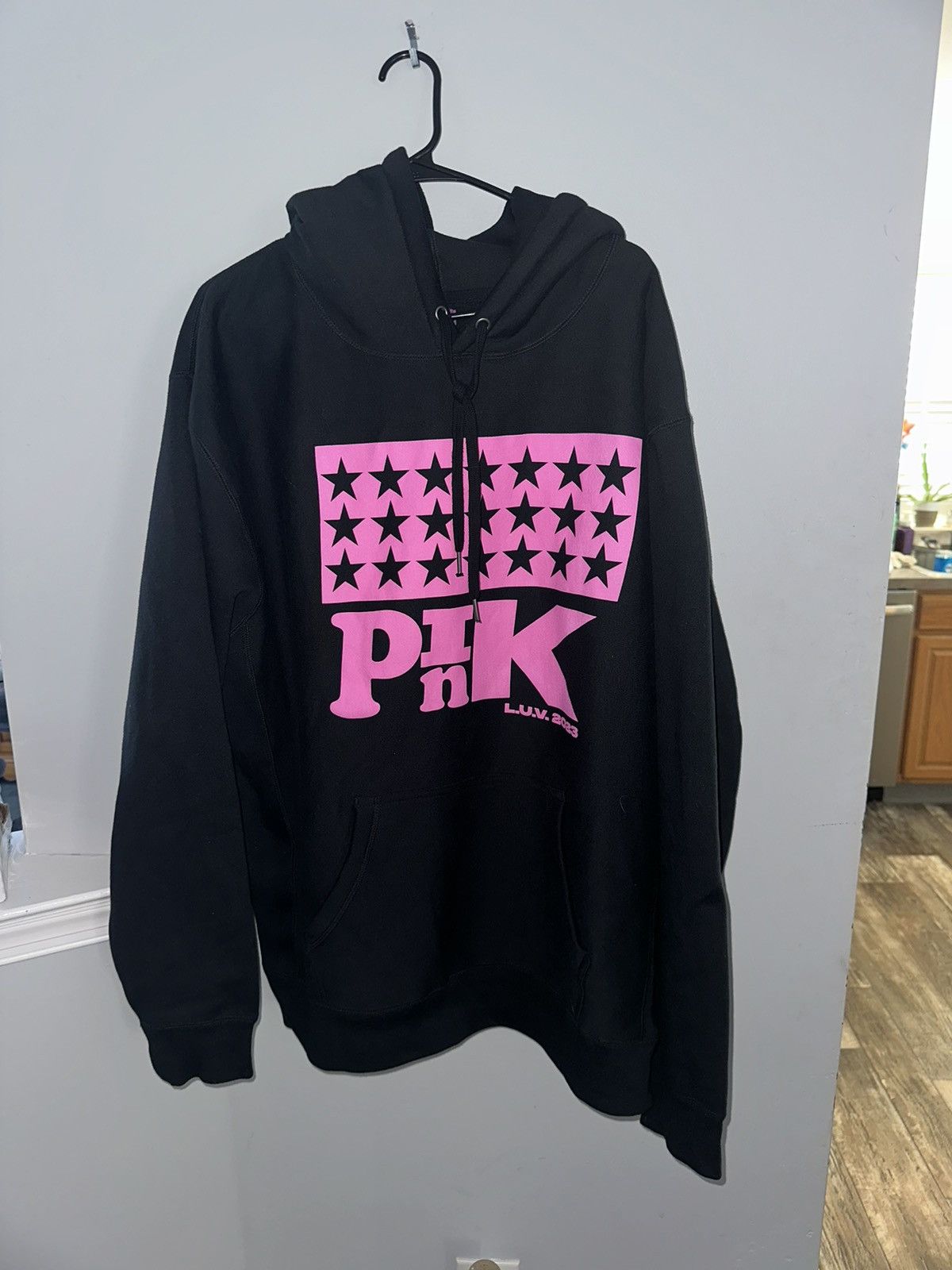 Lil Uzi Vert LIL UZI VERT PINK TAPE TOUR HOODIE SWEATSHIRT 2X XXL Grailed
