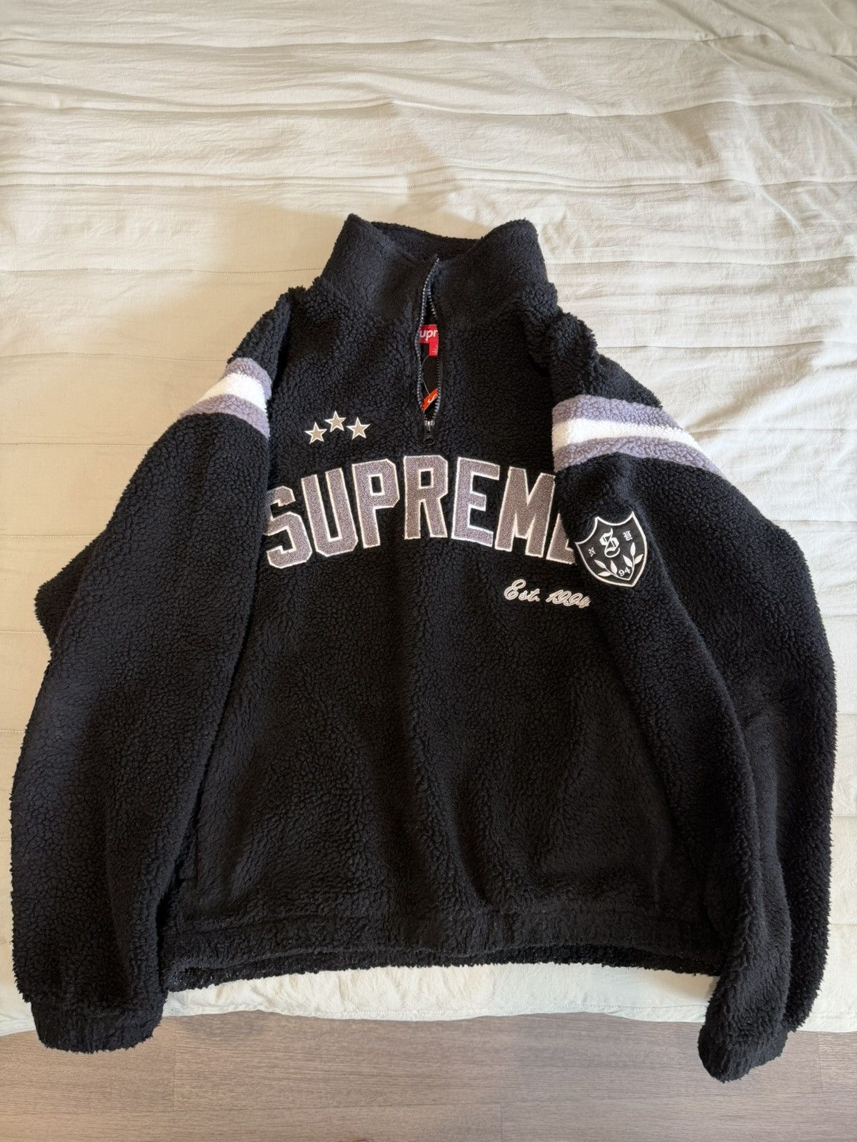 Supreme Supreme Arc Logo Half Zip Fleece Pullover Size US L / EU 52-54 / 3 - 3 Thumbnail