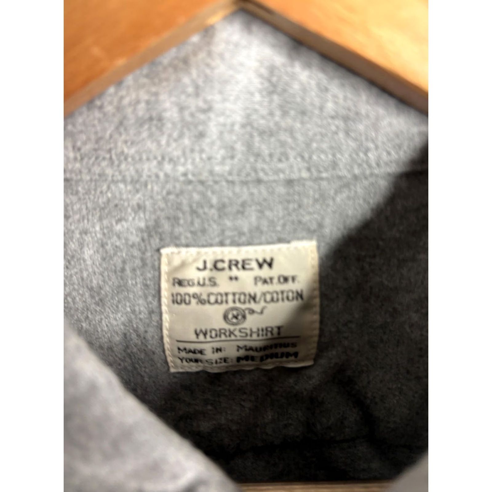 J.Crew J.Crew Shirt Mens Medium Gray Flannel Workshirt Elbow Patch Button Up Casual Size US M / EU 48-50 / 2 - 3 Thumbnail