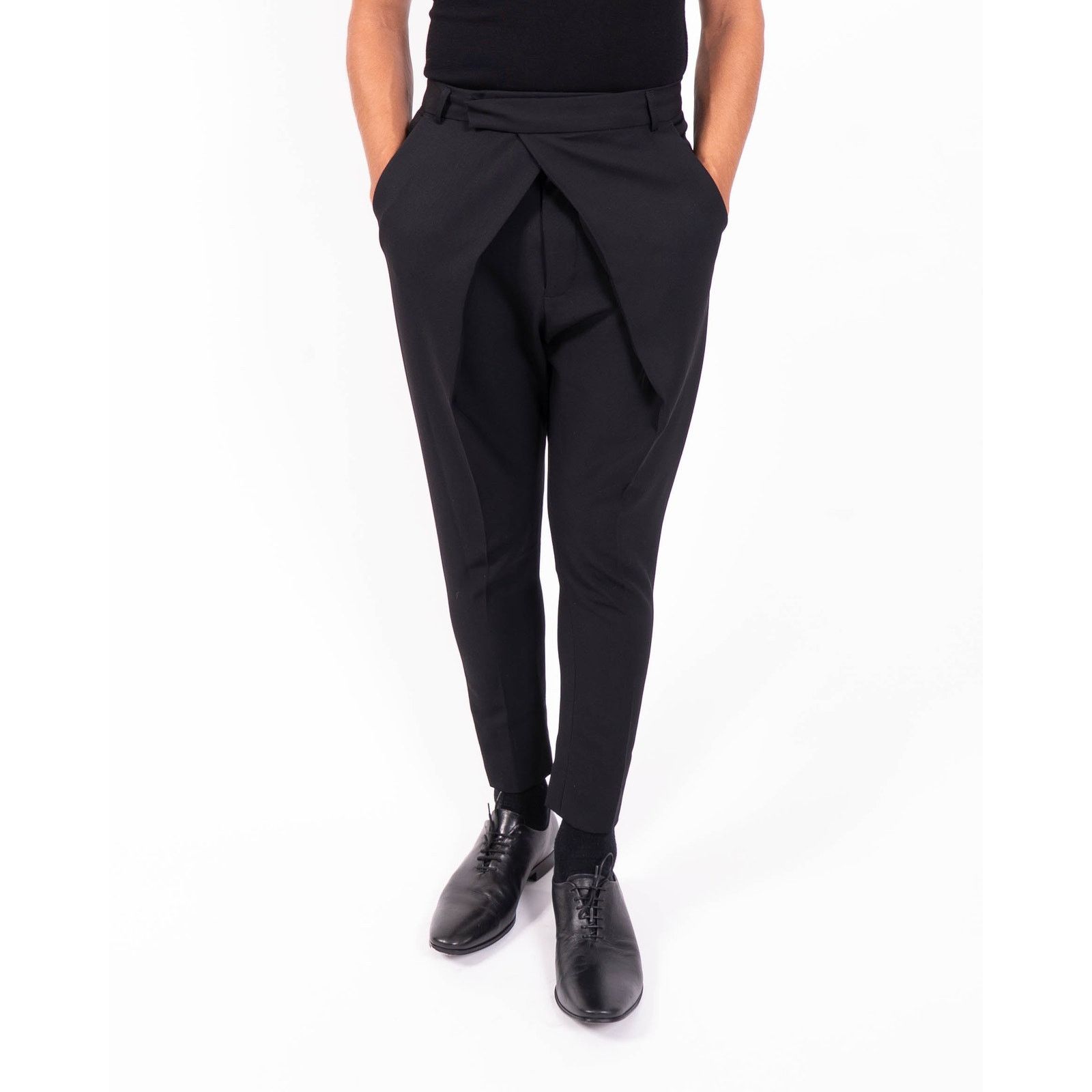 Haider Ackermann FW14 Origami Trousers in Black Wool Size US 28 / EU 44 - 1 Thumbnail