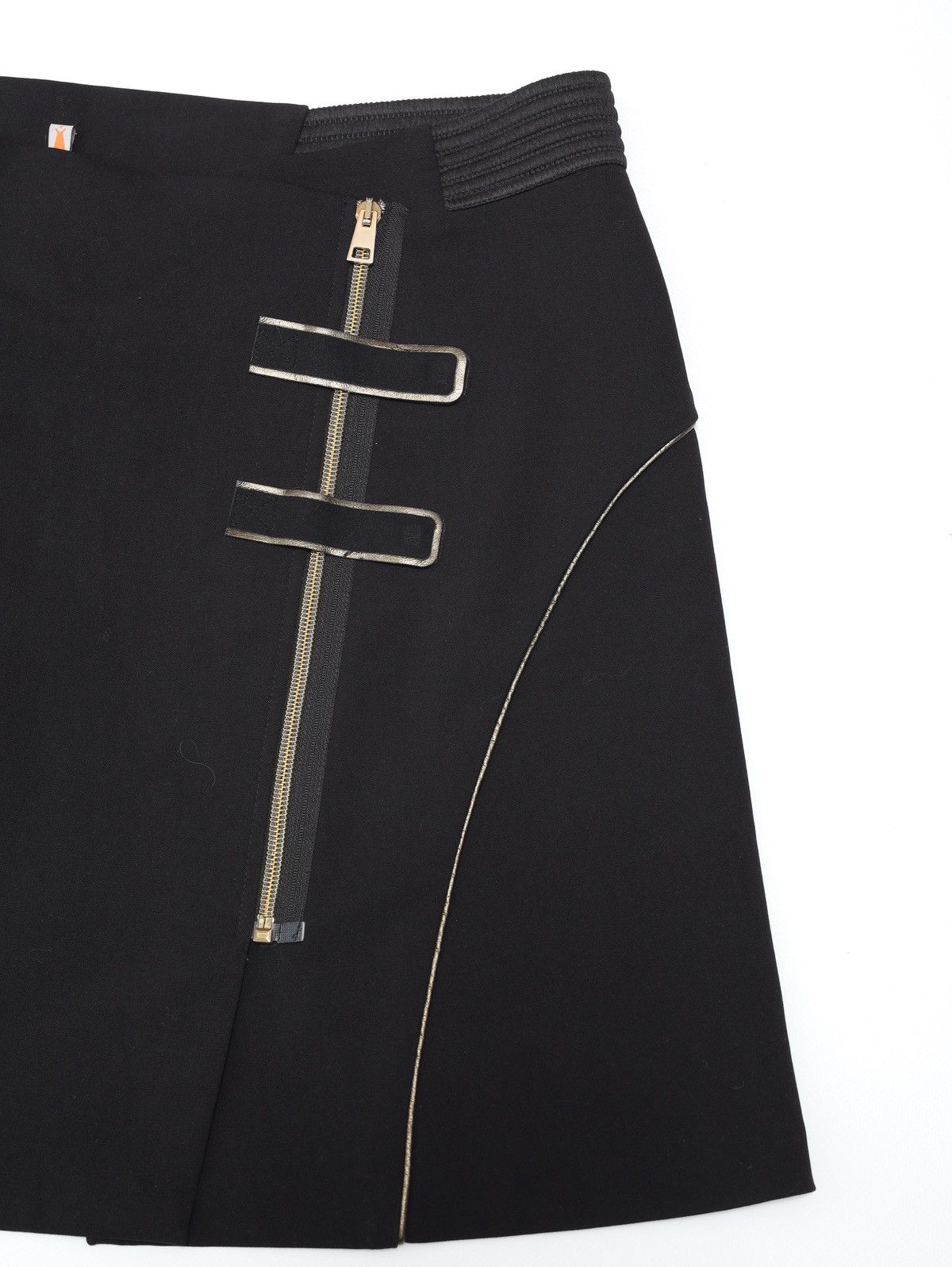 Cop Copine Cop Copine Ariane Jupe Black Skirt Zip Polyester Viscose Size 28" / US 6 / IT 42 - 2 Thumbnail