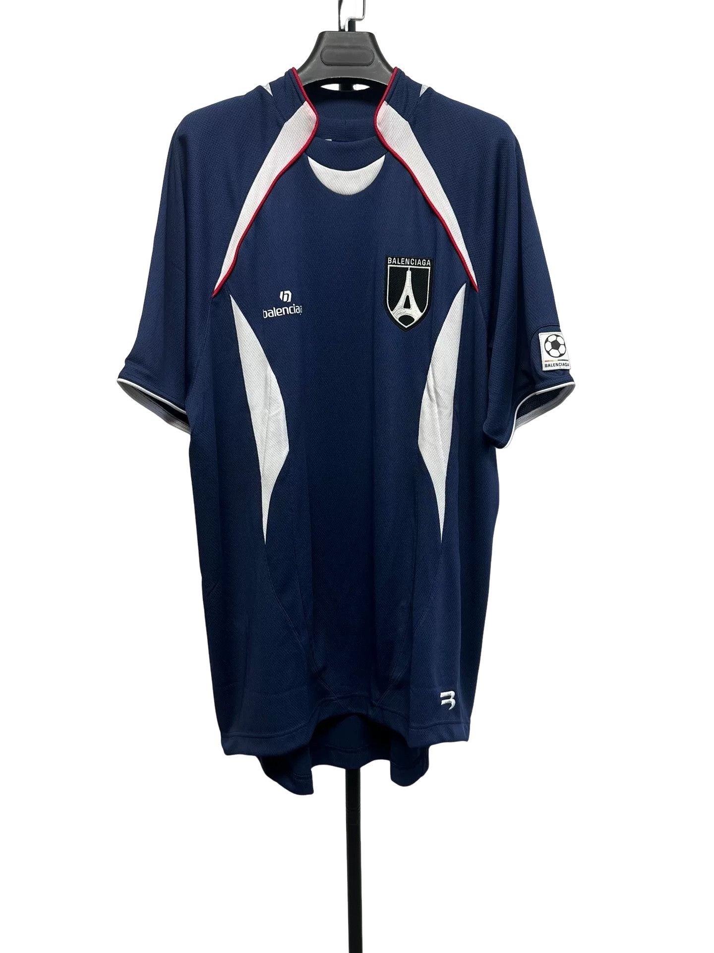 Balenciaga Balenciaga Paneled Soccer Jersey XXS Size US XXS / EU 40 - 1 Thumbnail