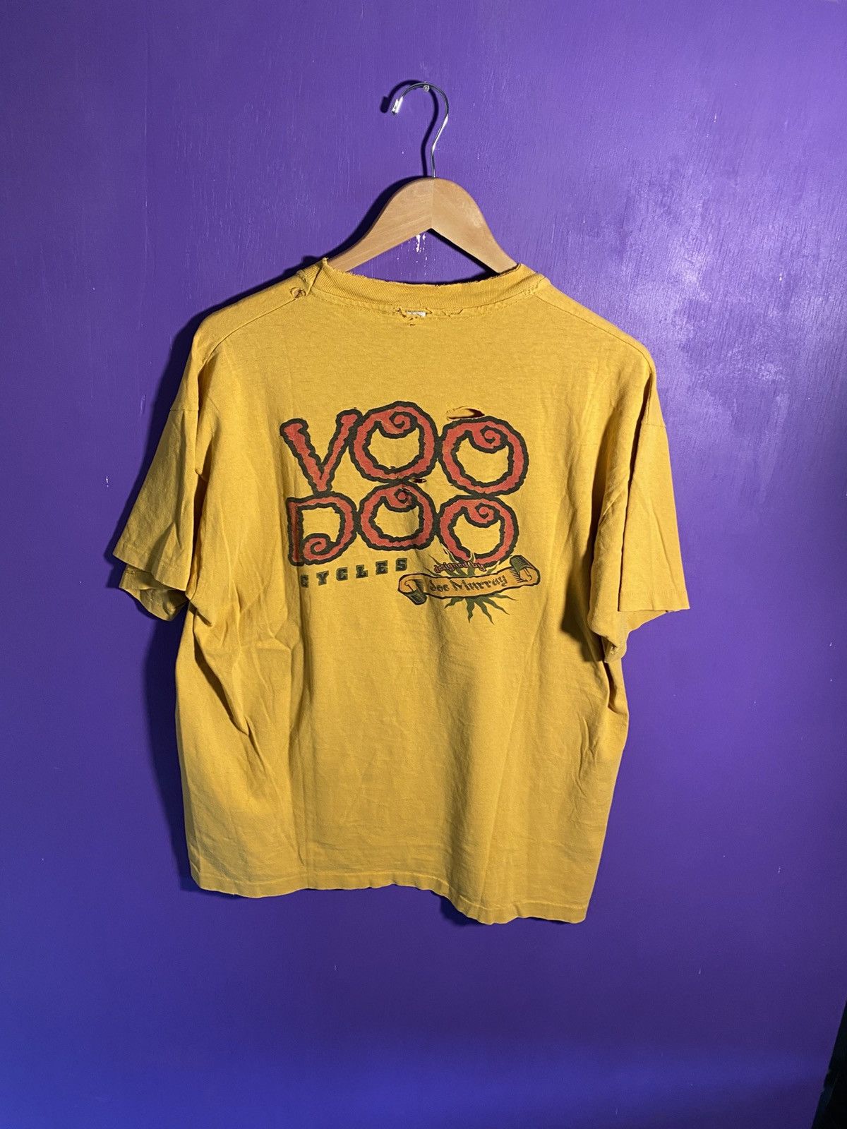 Other Vintage 90s Voodoo Cycles distressed art tee Size US XL / EU 56 / 4 - 2 Thumbnail
