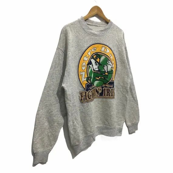 NFL × Vintage Vtg NFL Notre Dame Fighting Irish Football Sweatshirt Size L / US 10 / IT 46 - 3 Thumbnail