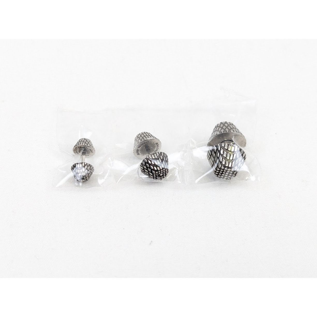 Balenciaga o1rshd1 Size:OS / Cagole Set Earring Brass in Antique Silver Size ONE SIZE - 2 Thumbnail
