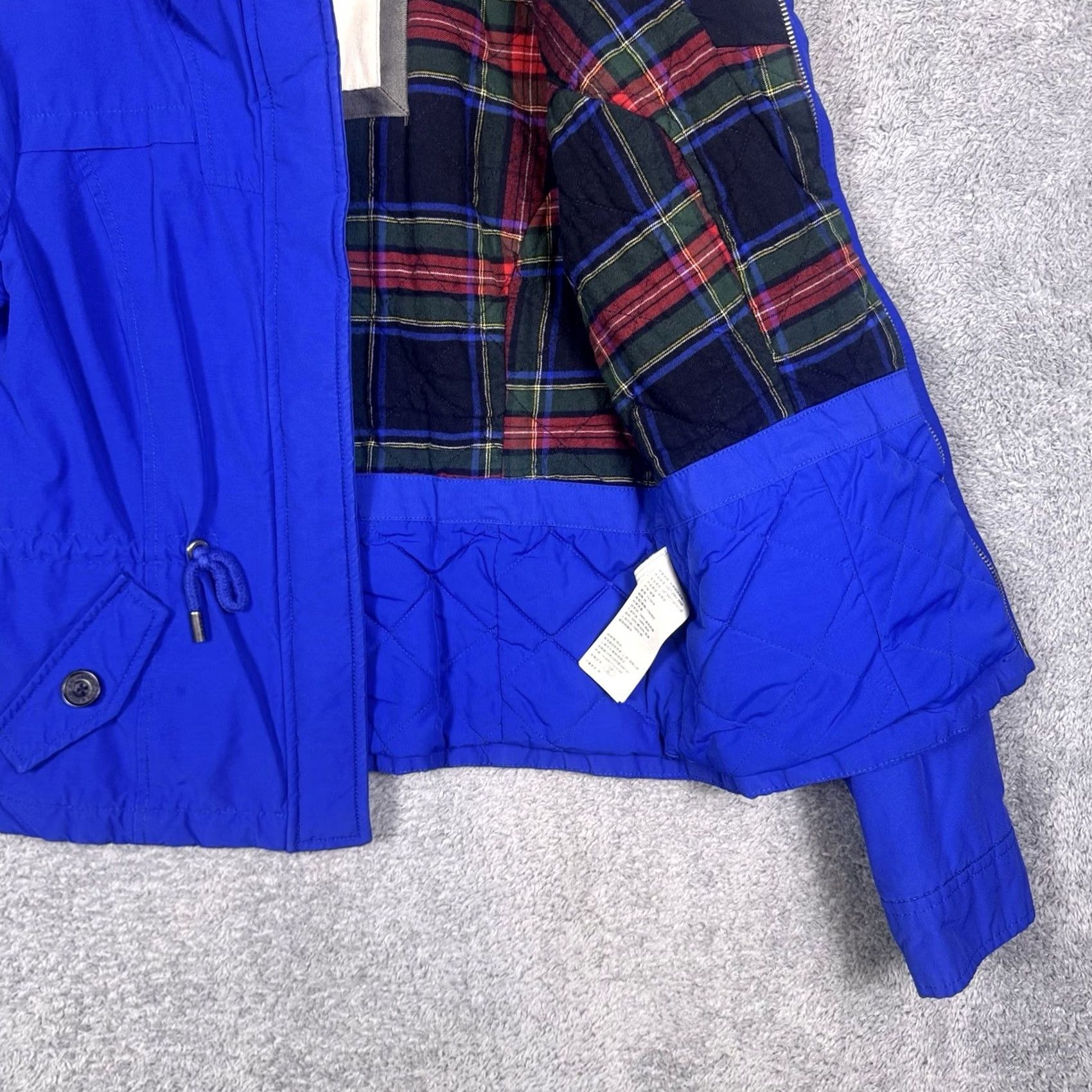 Abercrombie & Fitch VINTAGE Abercrombie & Fitch Jacket Womens M Crop Flannel Lined Bomber Chore Y2K Windbreaker Size M / US 6-8 / IT 42-44 - 2 Thumbnail