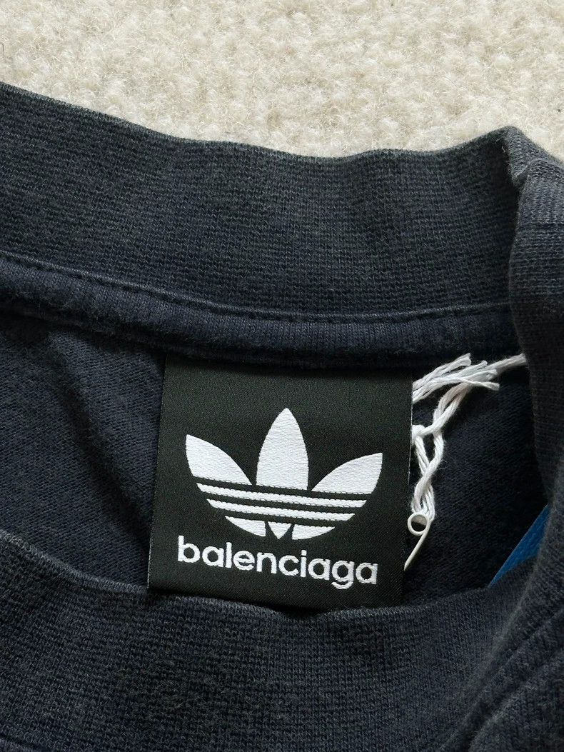 Balenciaga Balenciaga Color-block Retro Worn Short Sleeve T-Shirt Size US XL / EU 56 / 4 - 4 Thumbnail