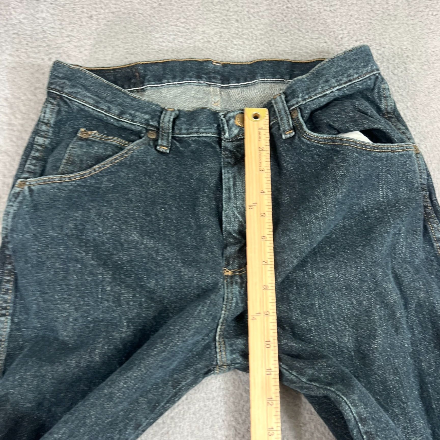 Wrangler Wrangler Jeans Mens 32x34 Blue Denim Regular Fit Straight Leg 965T1QS Size US 32 / EU 48 - 4 Thumbnail