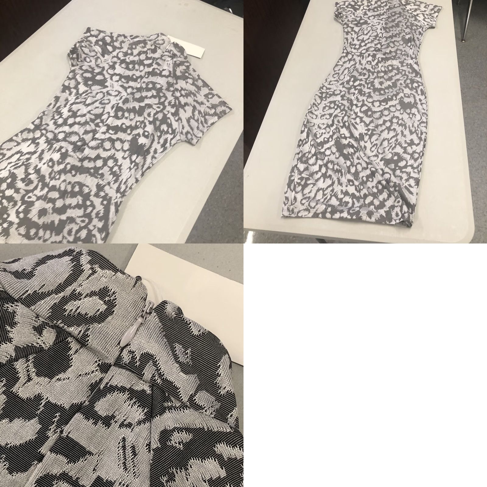 French Connection FRENCH CONNECTION Cocktail Dress Silver Confetti Size 0 Short Sleeve V-Neck Back Zipper Women's Party Mini Dress Size XS / US 0-2 / IT 36-38 - 8 Thumbnail