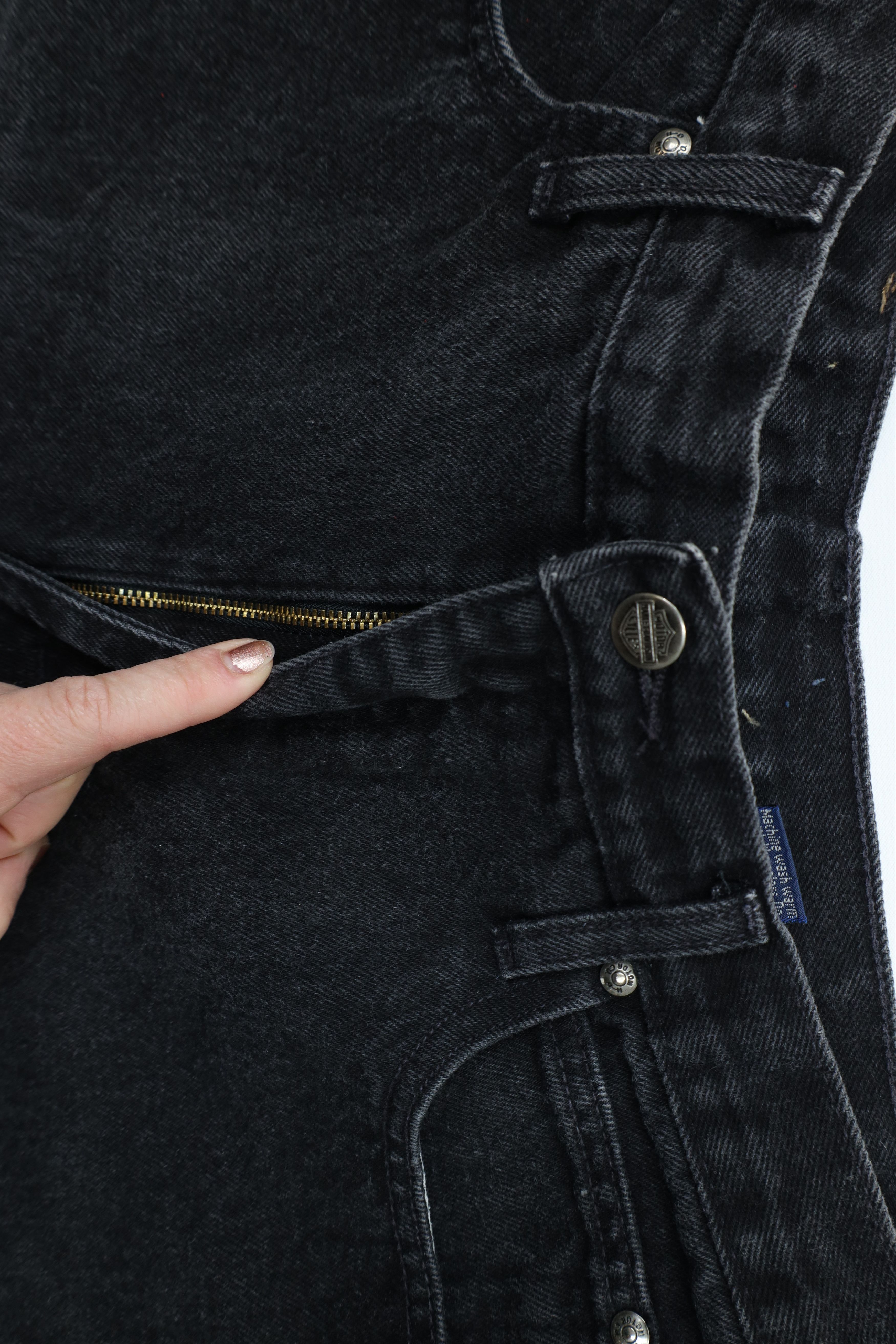 Harley Davidson × Vintage Vintage 90s Harley Davidson Fit Denim Jeans Black USA Size 36" / US 14 / IT 50 - 6 Thumbnail