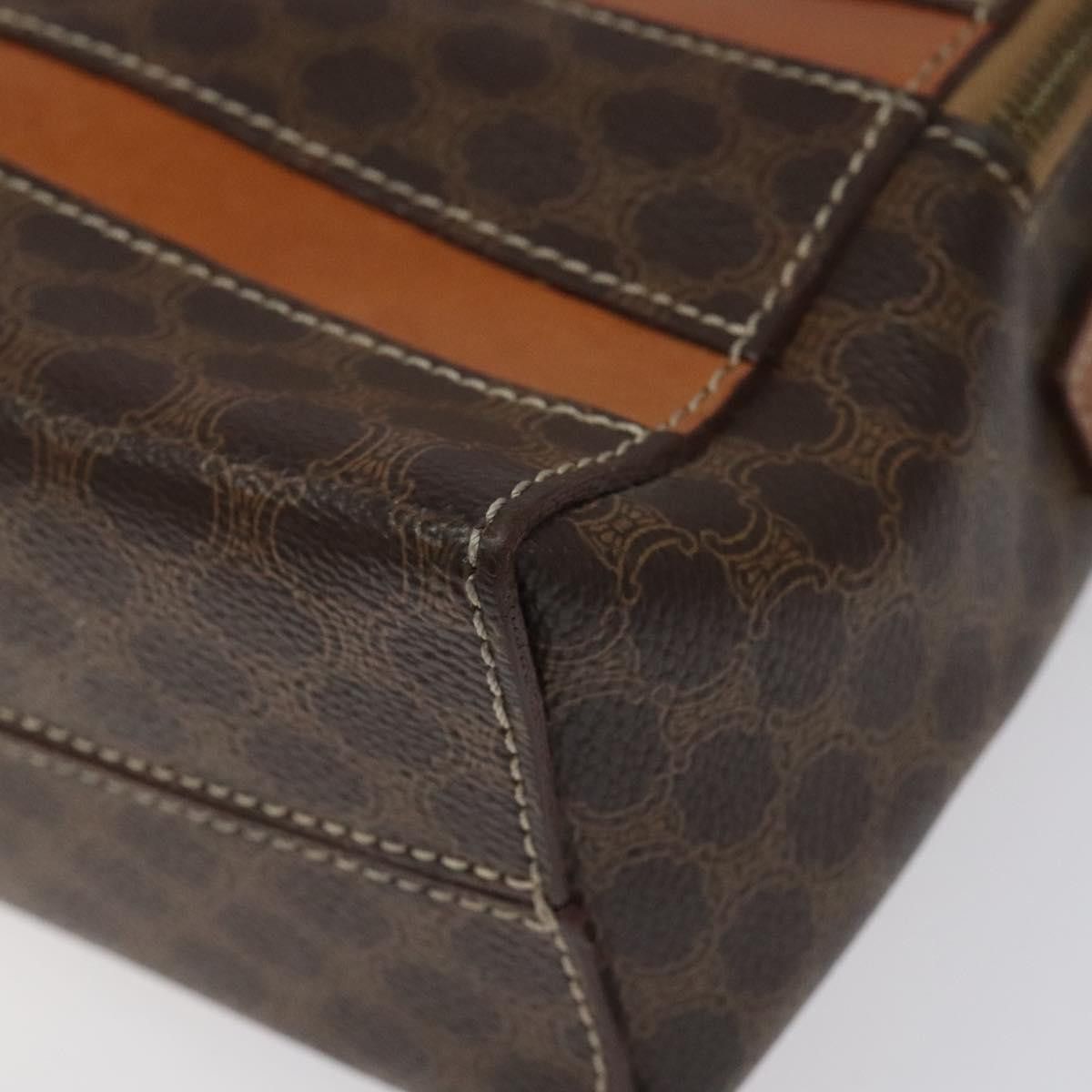 Celine CELINE Macadam Canvas Shoulder Bag Pvc Beige Brown Gold Size ONE SIZE - 9 Thumbnail