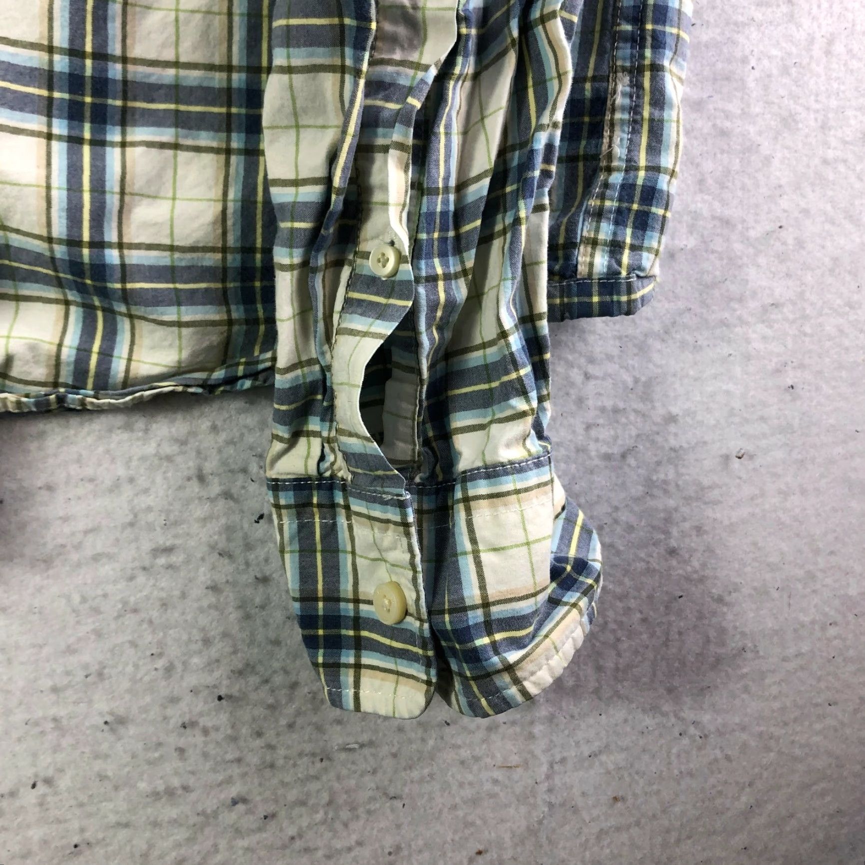 Abercrombie & Fitch Abercrombie & Fitch Muscle Mens XL White Plaid Long Sleeve Button Down Collar Shirt Size US XL / EU 56 / 4 - 3 Thumbnail