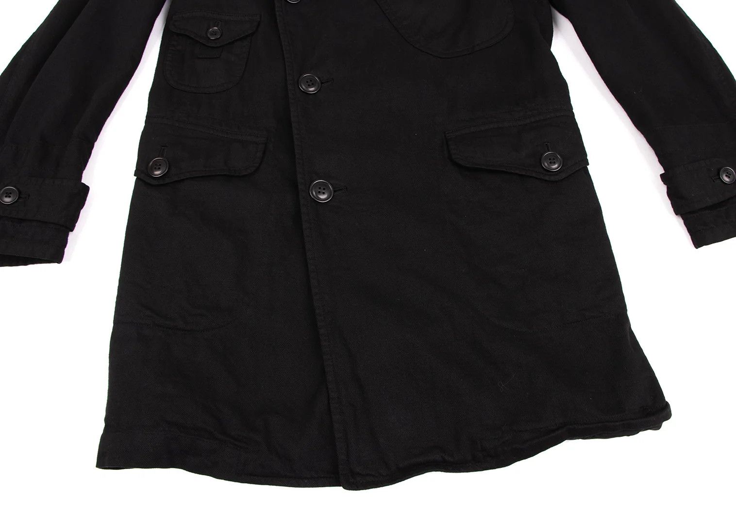 Junya Watanabe Pocket Design Dyed Cotton Coat in Black, Size XS Size US XS / EU 42 / 0 - 8 Thumbnail