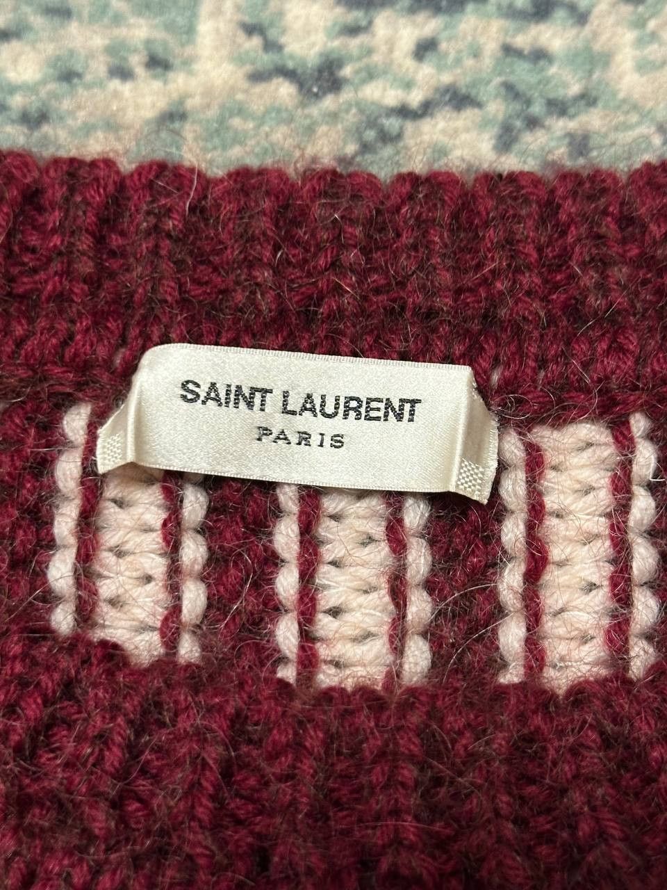 Saint Laurent Paris Saint Laurent Paris Wool Blend Striped Sweater Size US L / EU 52-54 / 3 - 3 Thumbnail