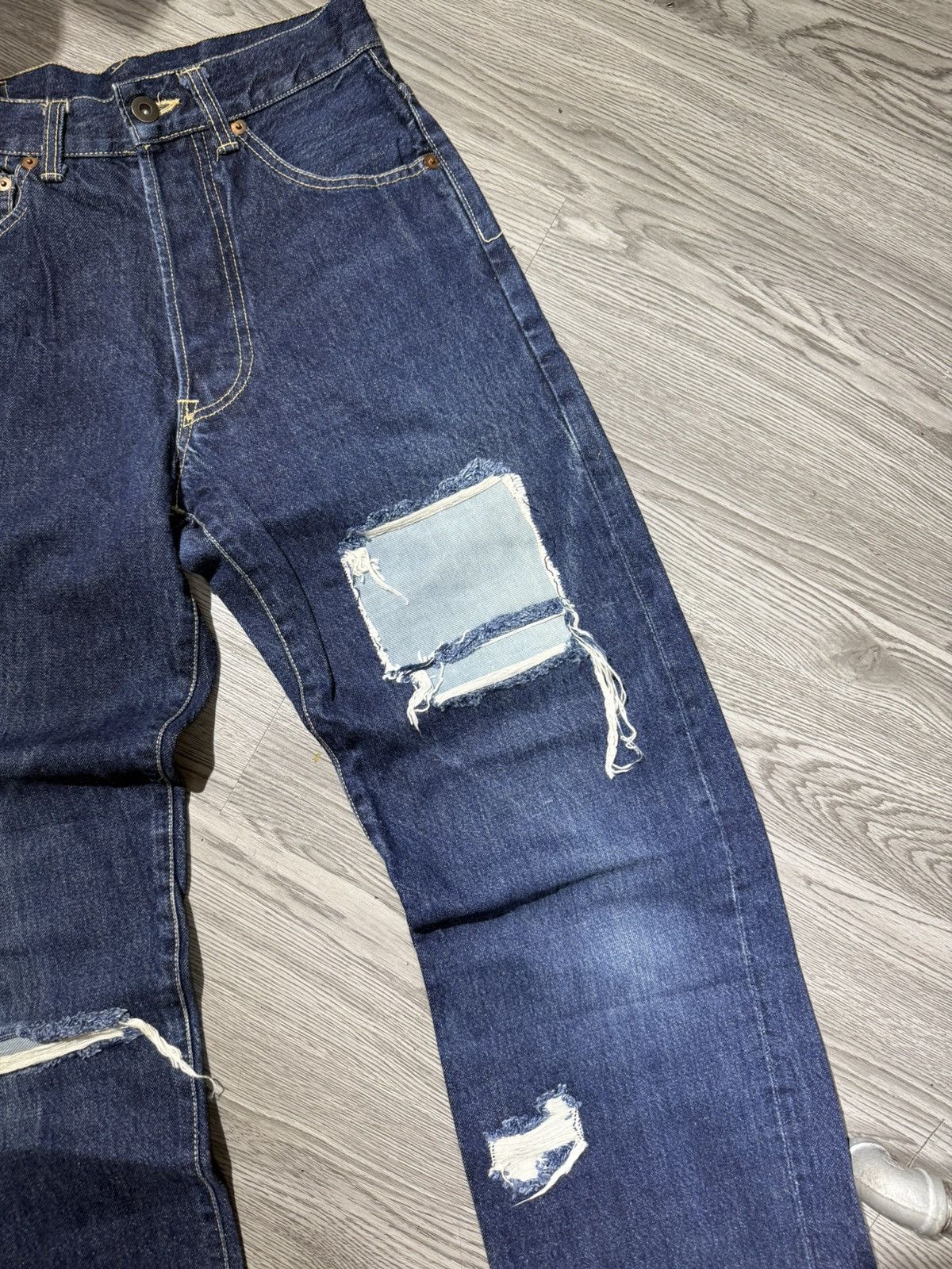 Japanese Brand 90’s JAPANESE BRAND RARE POCKET LOGO Y2K VINTAGE DENIM PANTS Size US 29 - 6 Thumbnail