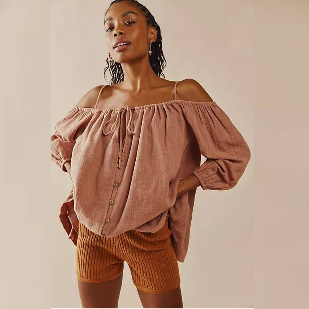 Free People New Free People Stealin' Hearts Cotton Tunic Size M Size M / US 6-8 / IT 42-44 - 1 Thumbnail