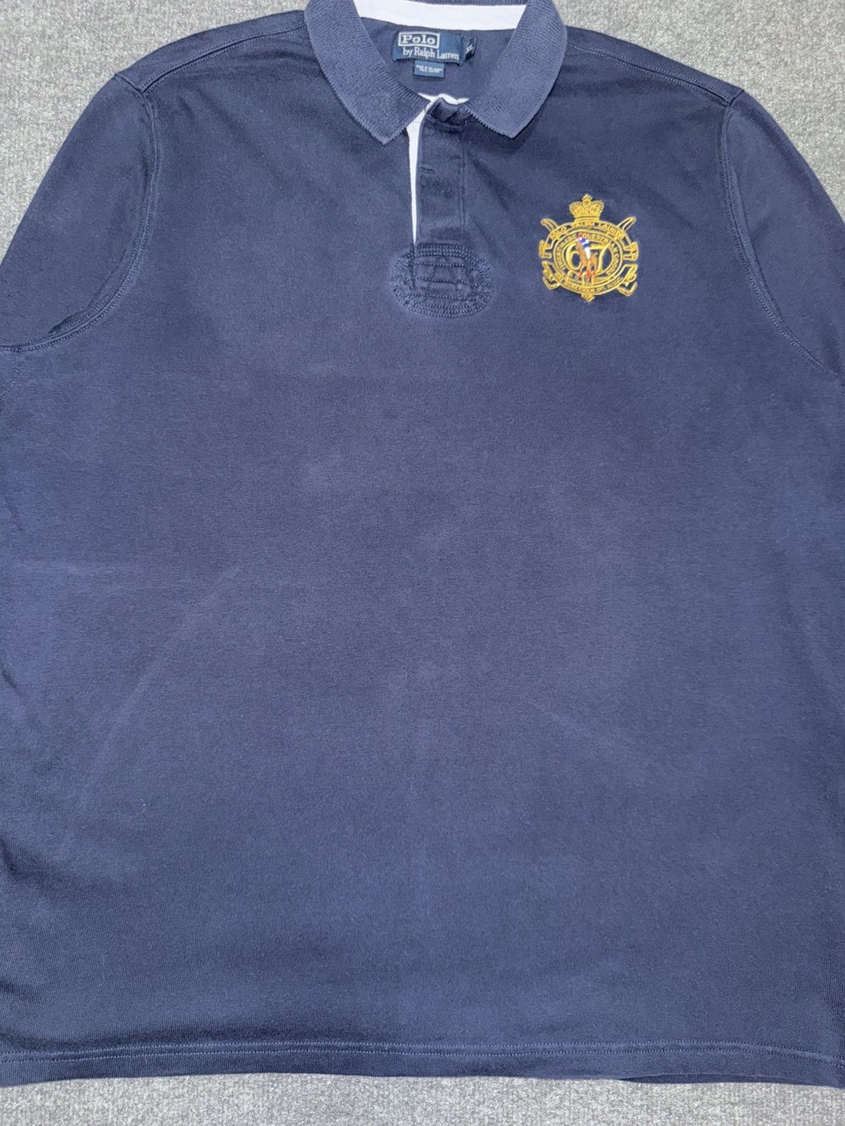 Polo Ralph Lauren Polo Ralph Lauren Crest Rugby Shirt Navy XL Size US XL / EU 56 / 4 - 2 Thumbnail