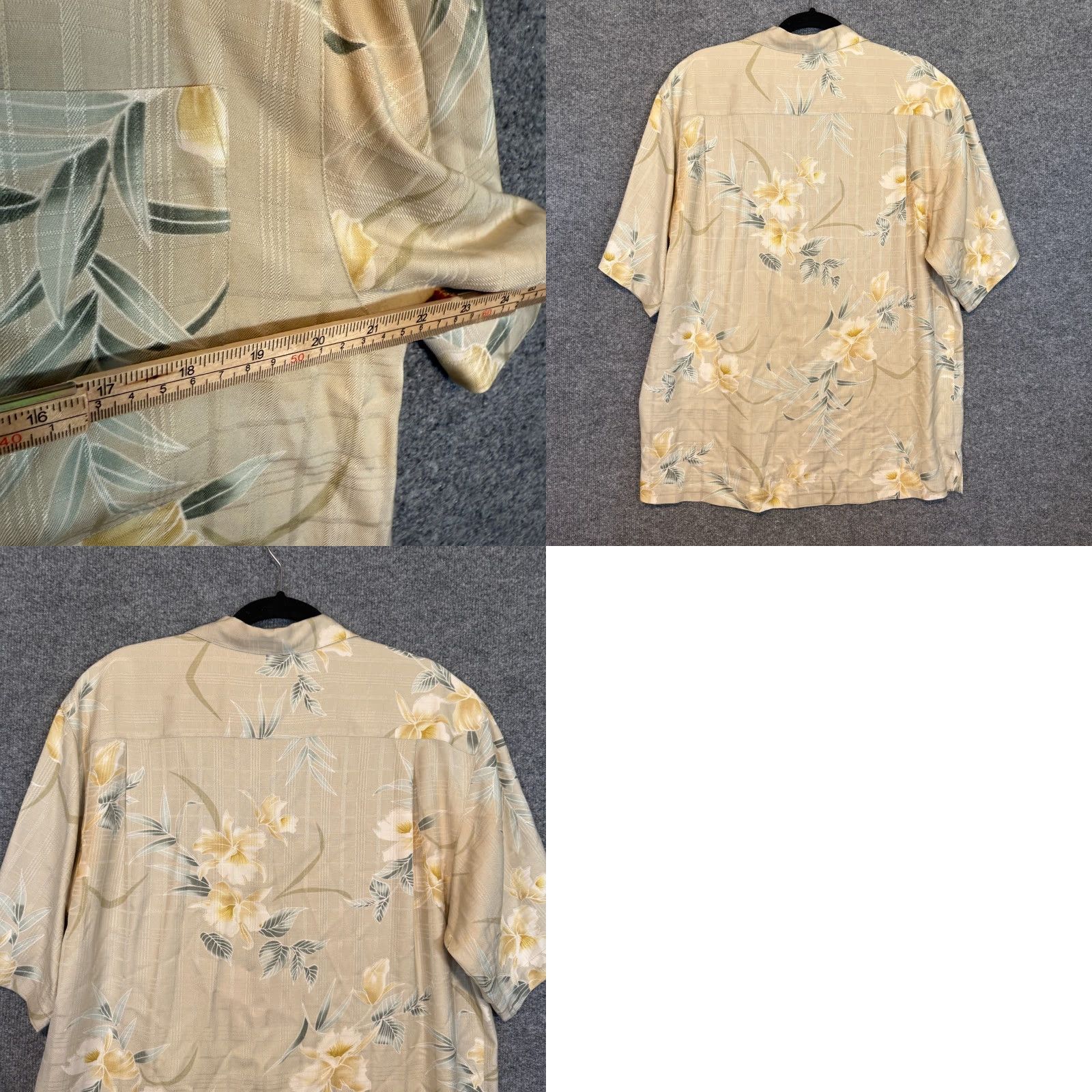 Tommy Bahama Tommy Bahama Shirt Mens Small Yellow Silk Short Sleeve Button-Up Floral Hawaiian Size US S / EU 44-46 / 1 - 8 Thumbnail