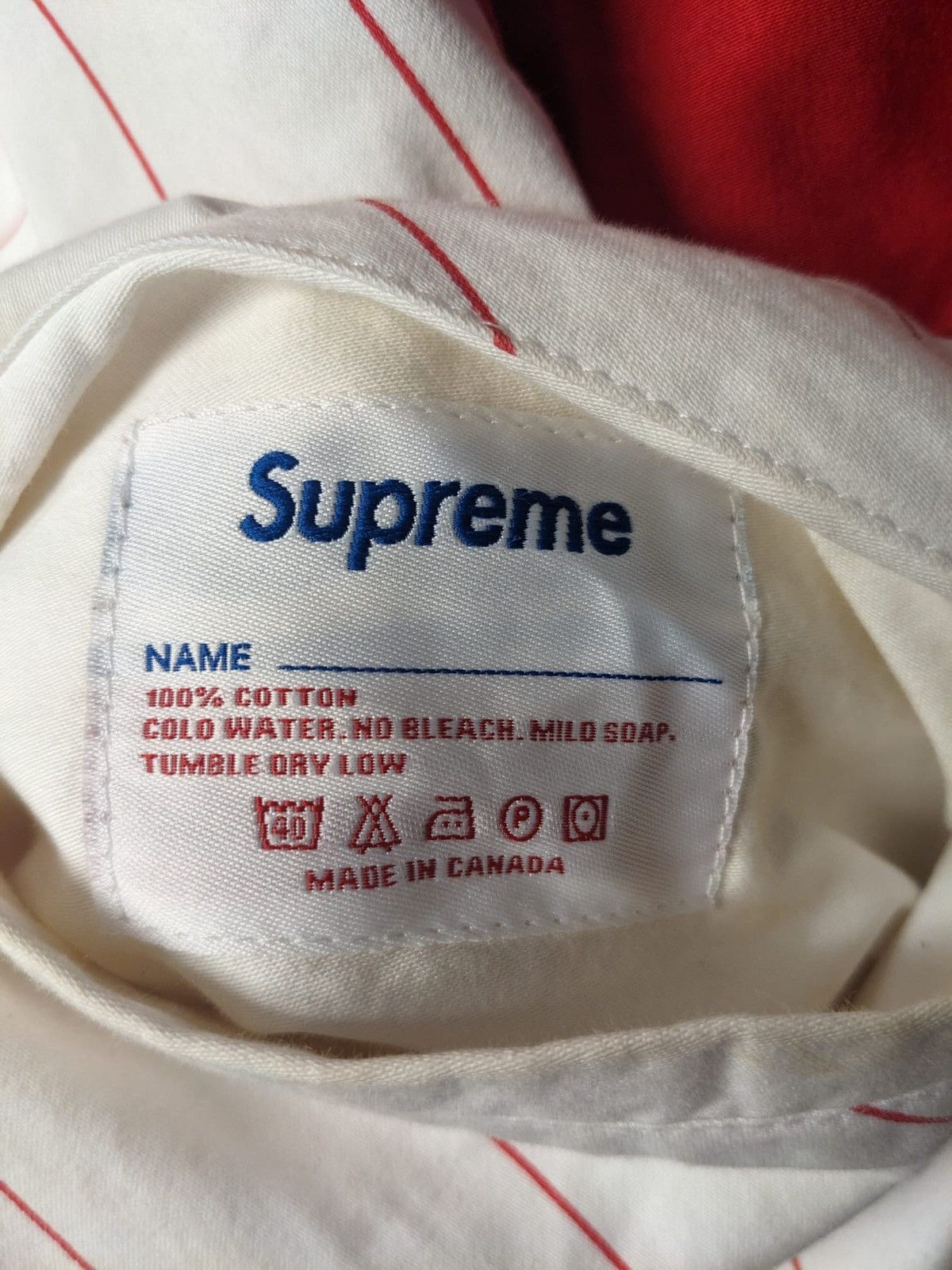 Supreme Supreme Baseball Varsity Jacket Stripe Red White Size US L / EU 52-54 / 3 - 12 Thumbnail
