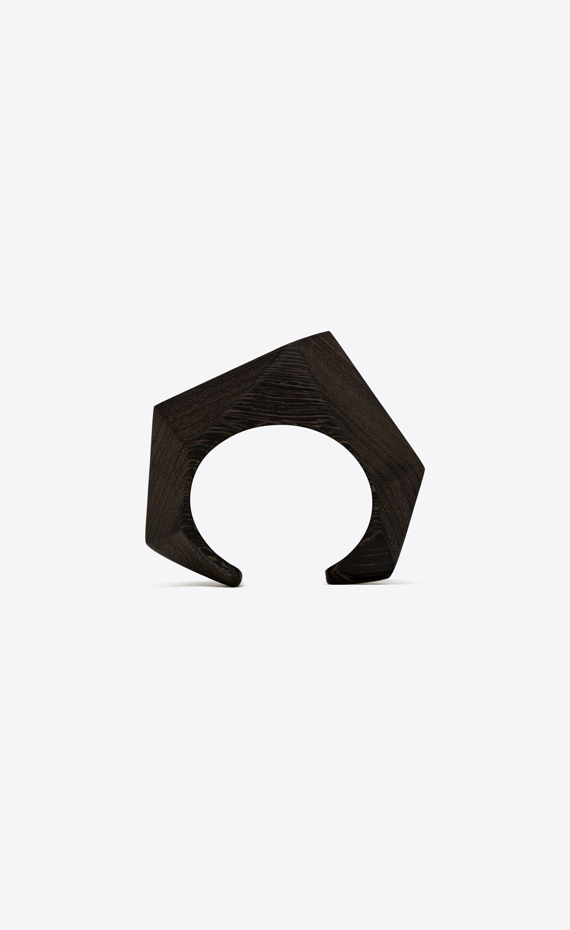 Saint Laurent Paris o1s1wg110325 Size: M / 739384 Pyramid Cuff Chocolate Brown Size ONE SIZE - 4 Thumbnail