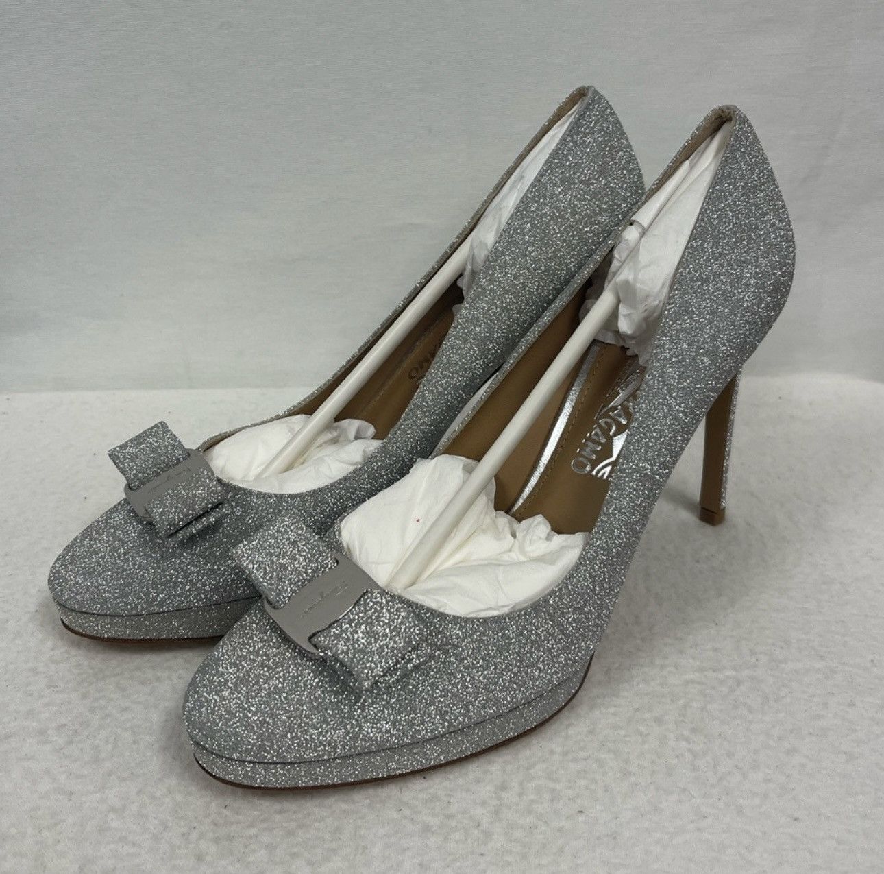 Salvatore Ferragamo Salvatore Ferragamo - Osimoglit Nappa Leather Pumps Heels Size US 7.5 / IT 37.5 - 1 Thumbnail