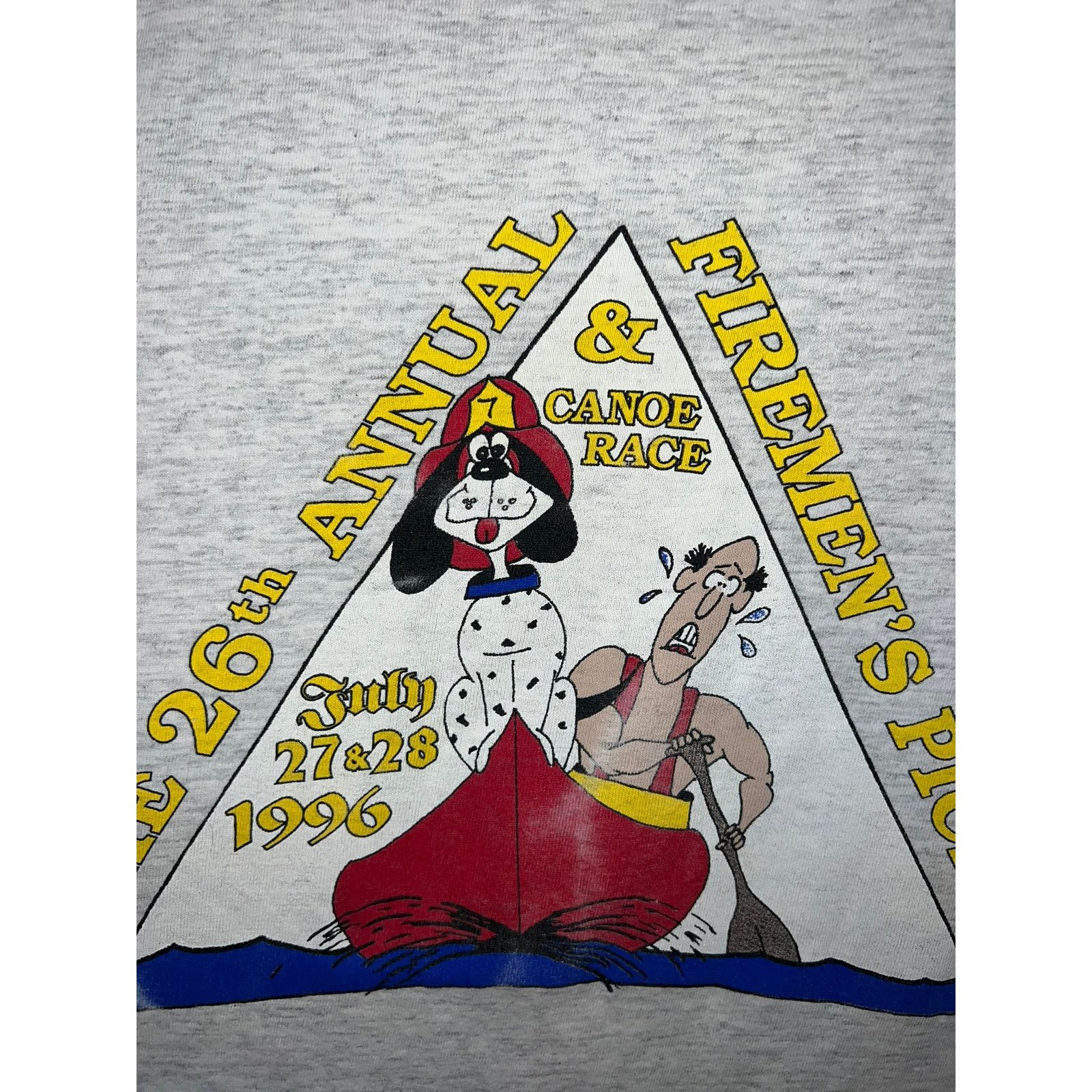 Vintage 1996 Firemen's Picnic & Canoe Race Tank Sleeveless Shirt VTG Size US XL / EU 56 / 4 - 7 Thumbnail